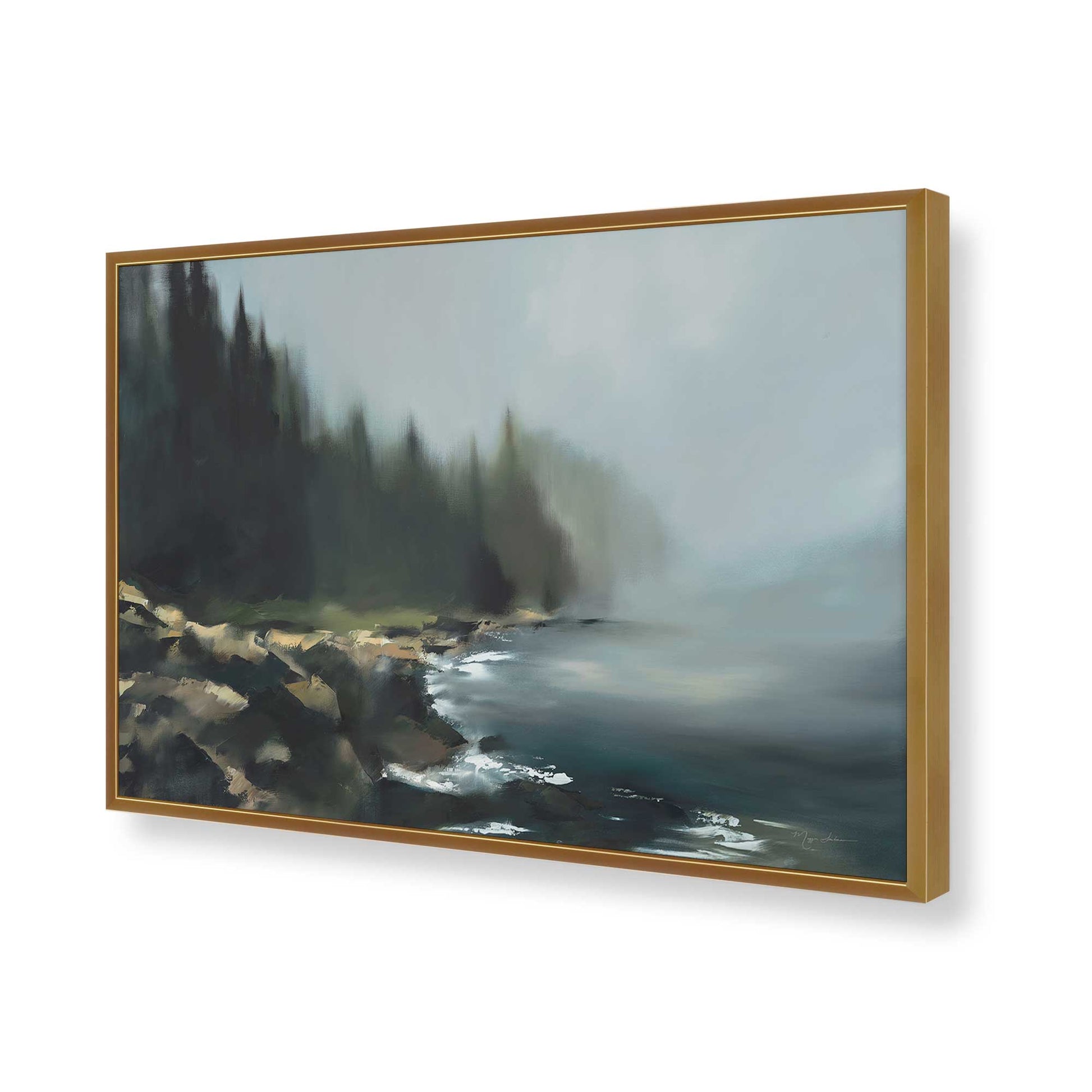 [Color:Polished Gold], Picture of art in a Polished Gold frame of the corner