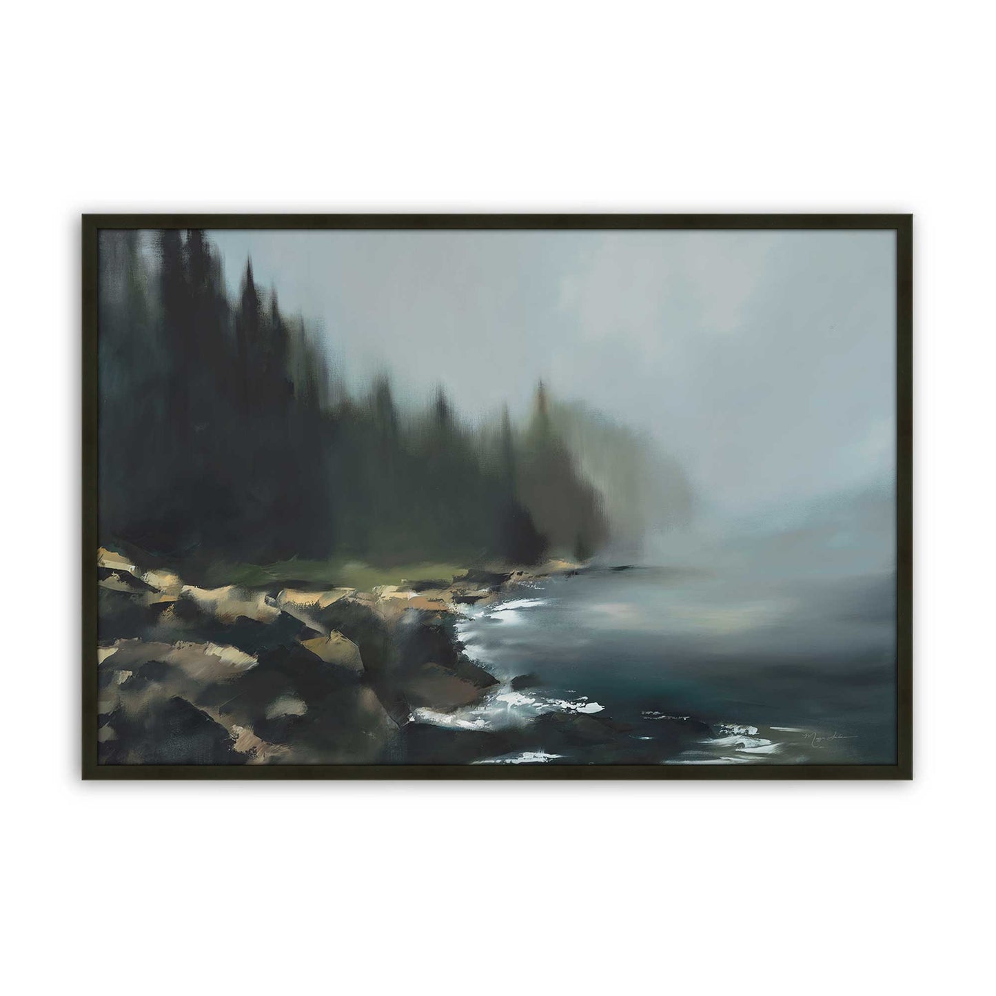 [Color:Satin Black], Picture of art in a Satin Black frame