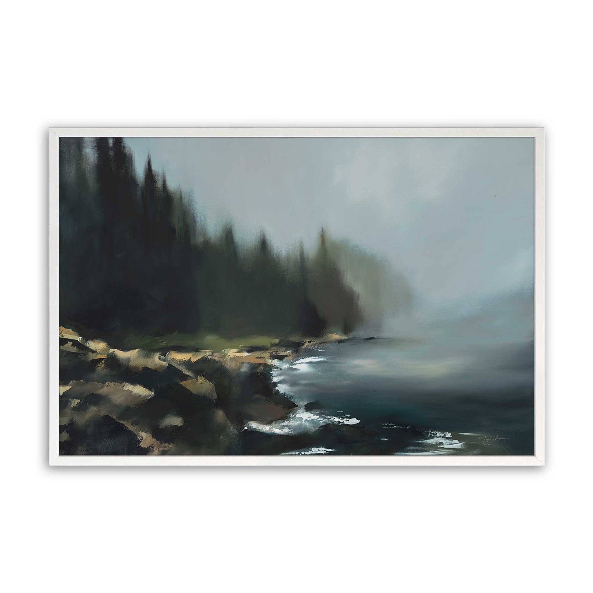 [Color:Opaque White], Picture of art in a Opaque White frame