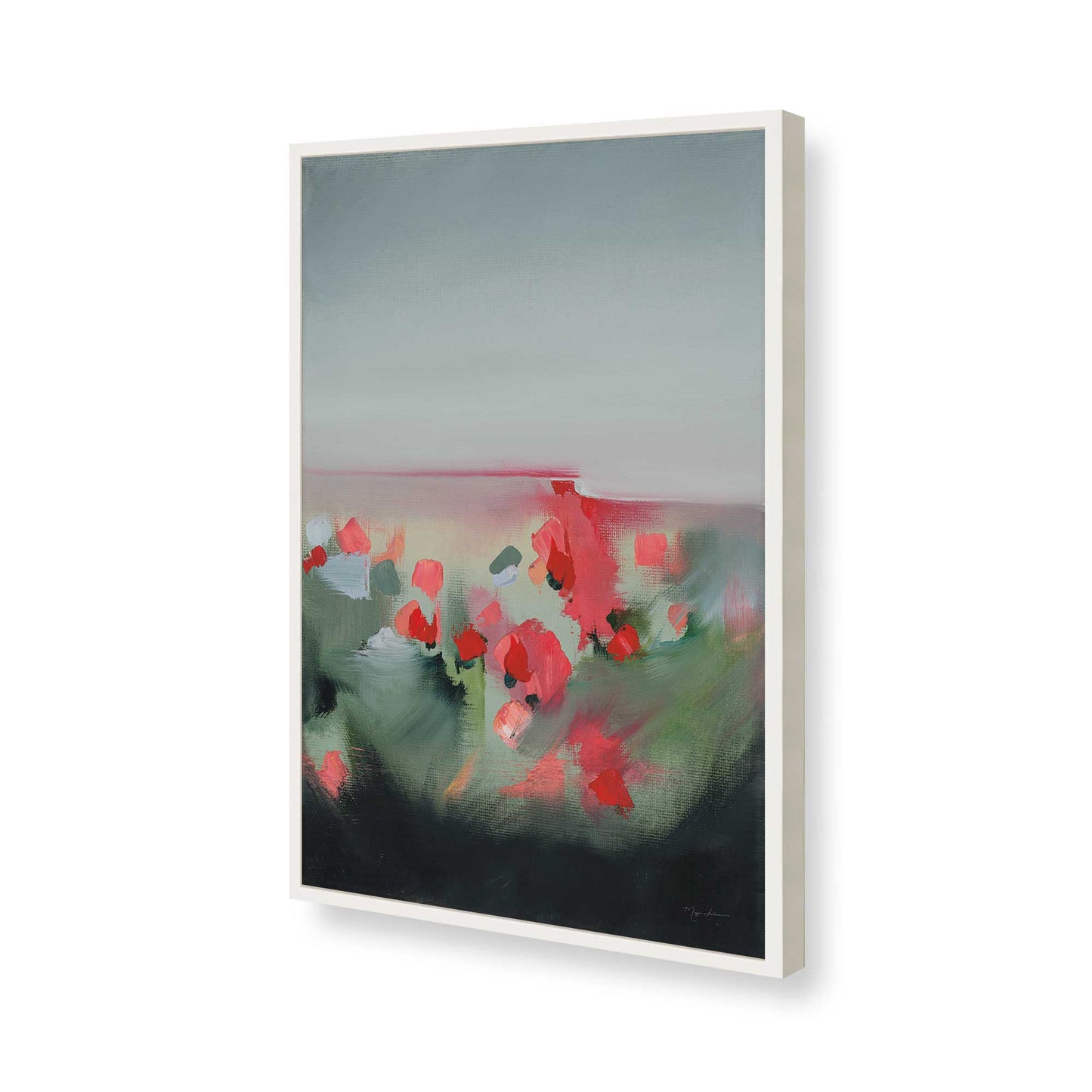 [Color:Opaque White], Picture of art in a Opaque White frame of the corner