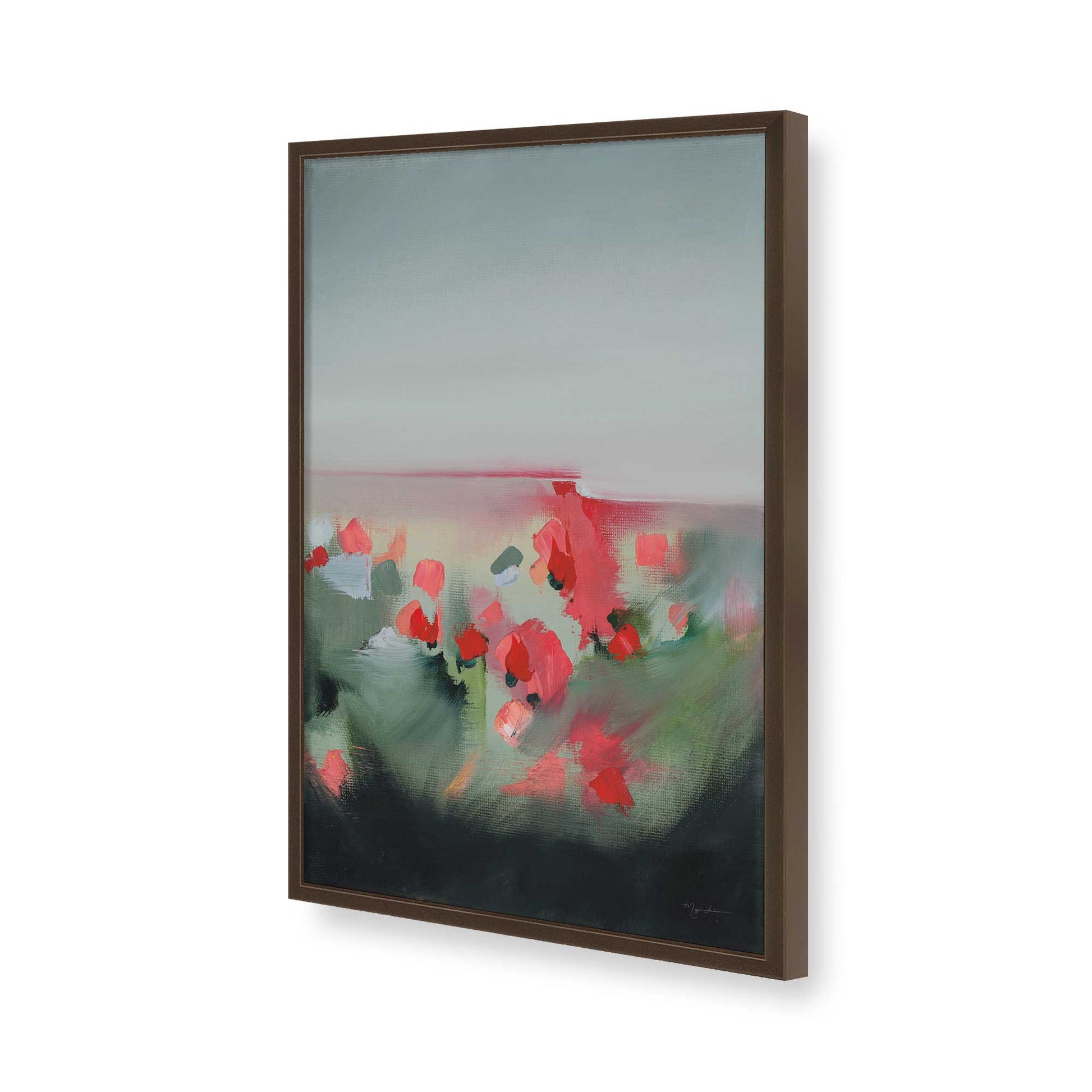 [Color:Brown], Picture of art in a Brown frame of the corner