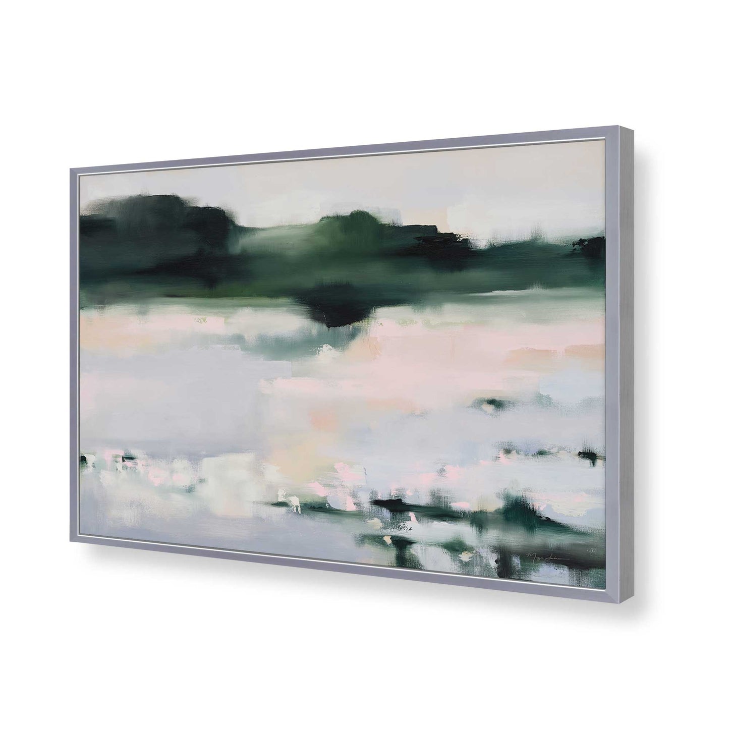 [Color:Polished Chrome], Picture of art in a Polished Chrome frame of the corner