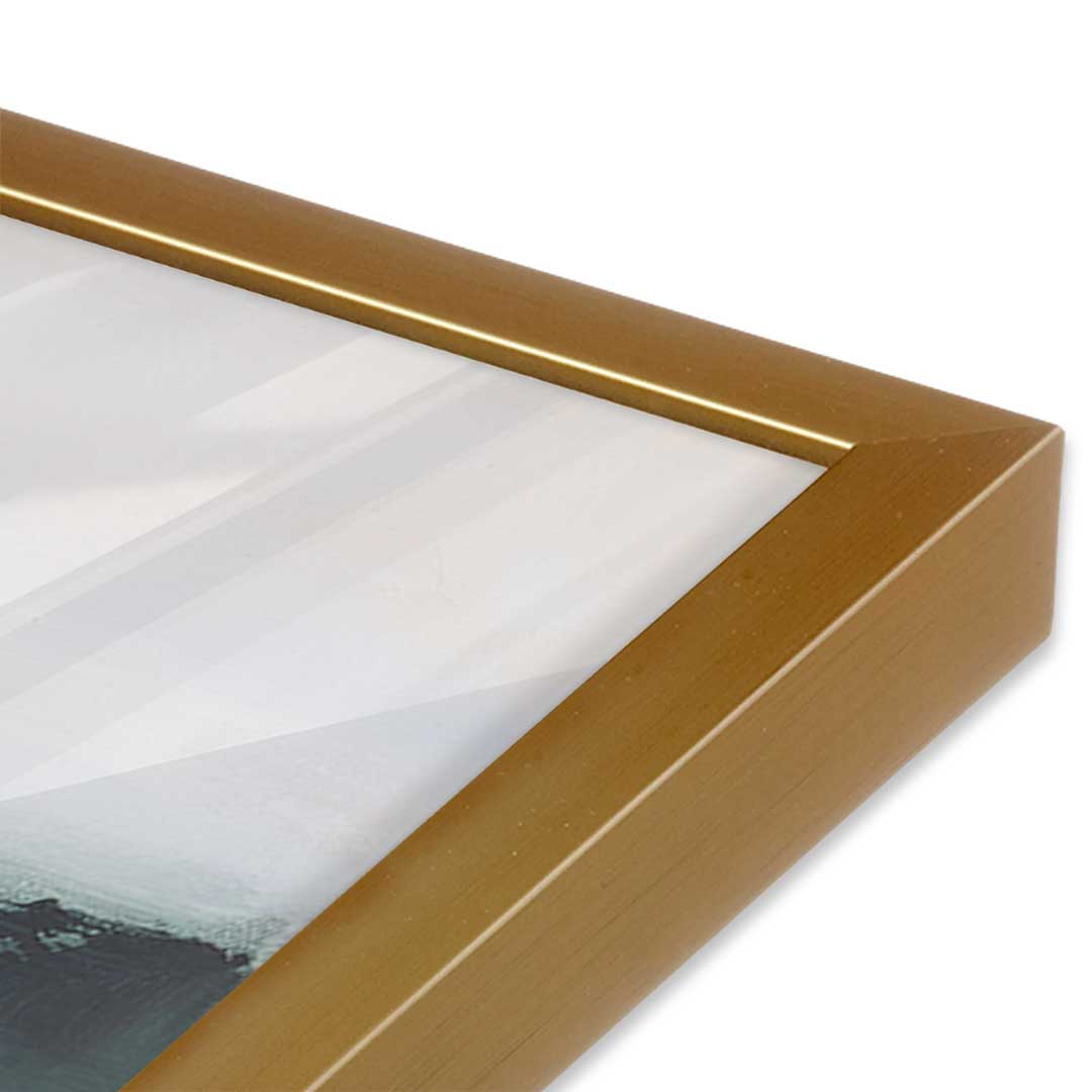 [Color:Polished Gold], Picture of art in a Polished Gold frame at an angle