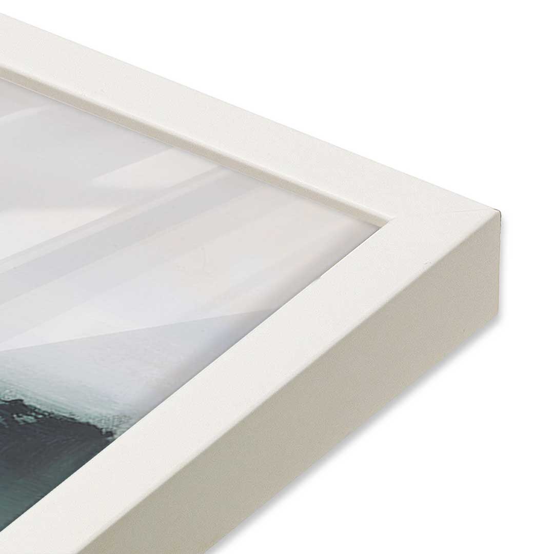[Color:Opaque White], Picture of art in a Opaque White frame at an angle