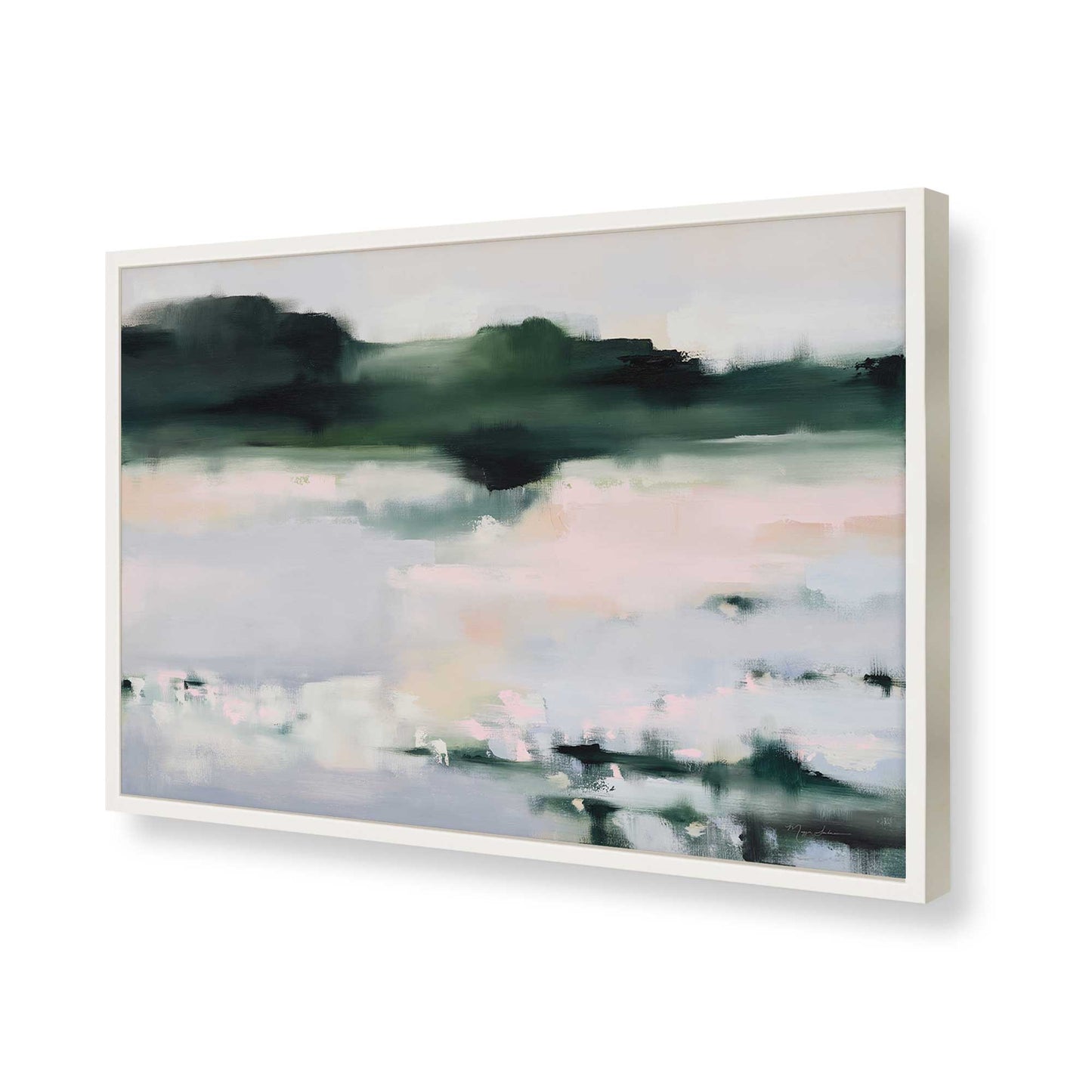 [Color:Opaque White], Picture of art in a Opaque White frame of the corner