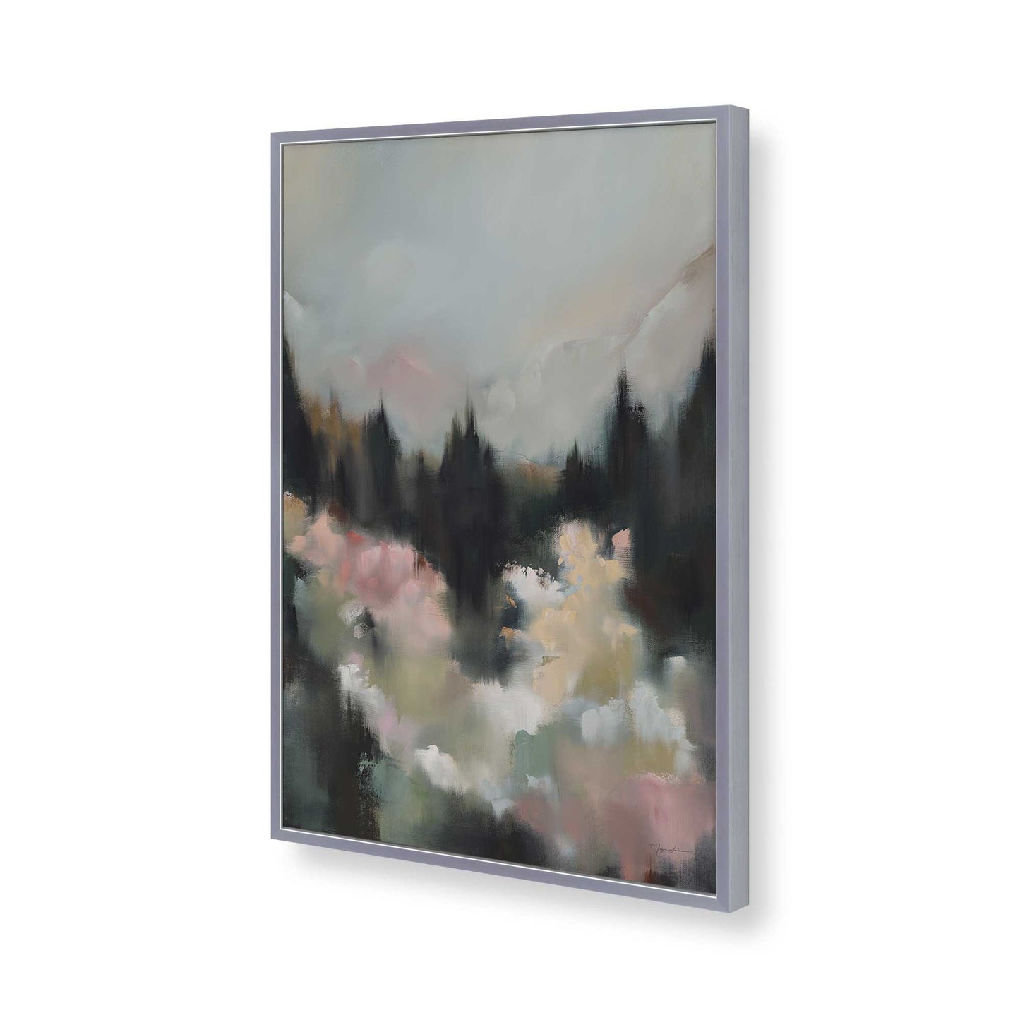 [Color:Polished Chrome], Picture of art in a Polished Chrome frame of the corner