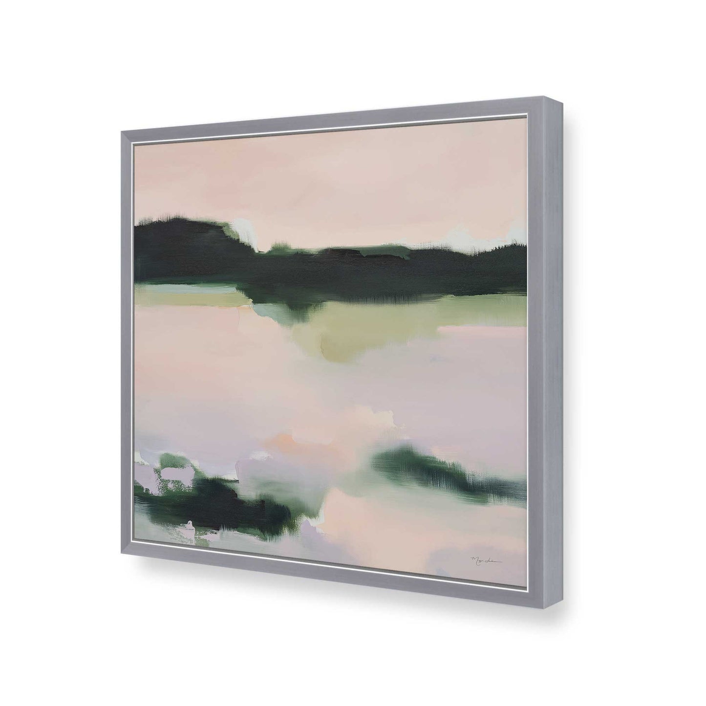 [Color:Polished Chrome], Picture of art in a Polished Chrome frame of the corner