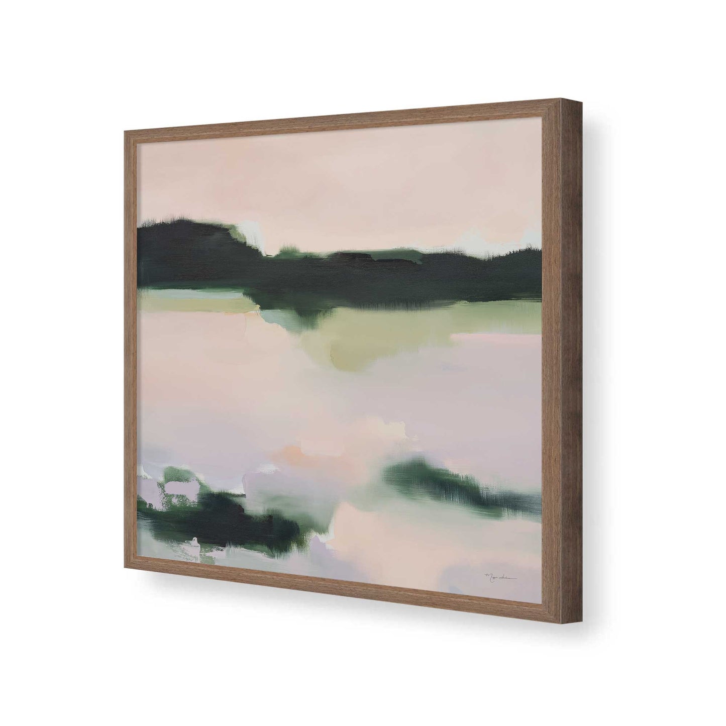 [Color:Walnut], Picture of art in a Walnut frame of the corner