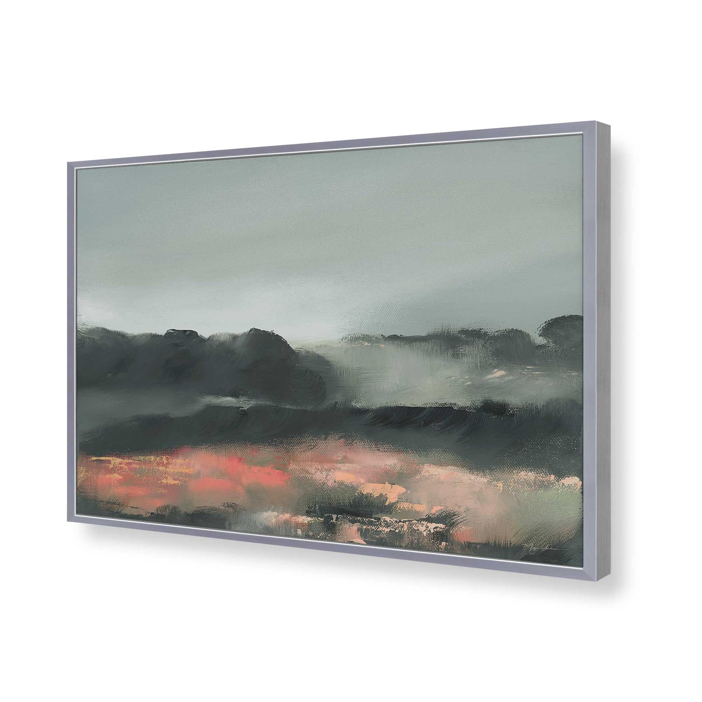 [Color:Polished Chrome], Picture of art in a Polished Chrome frame of the corner