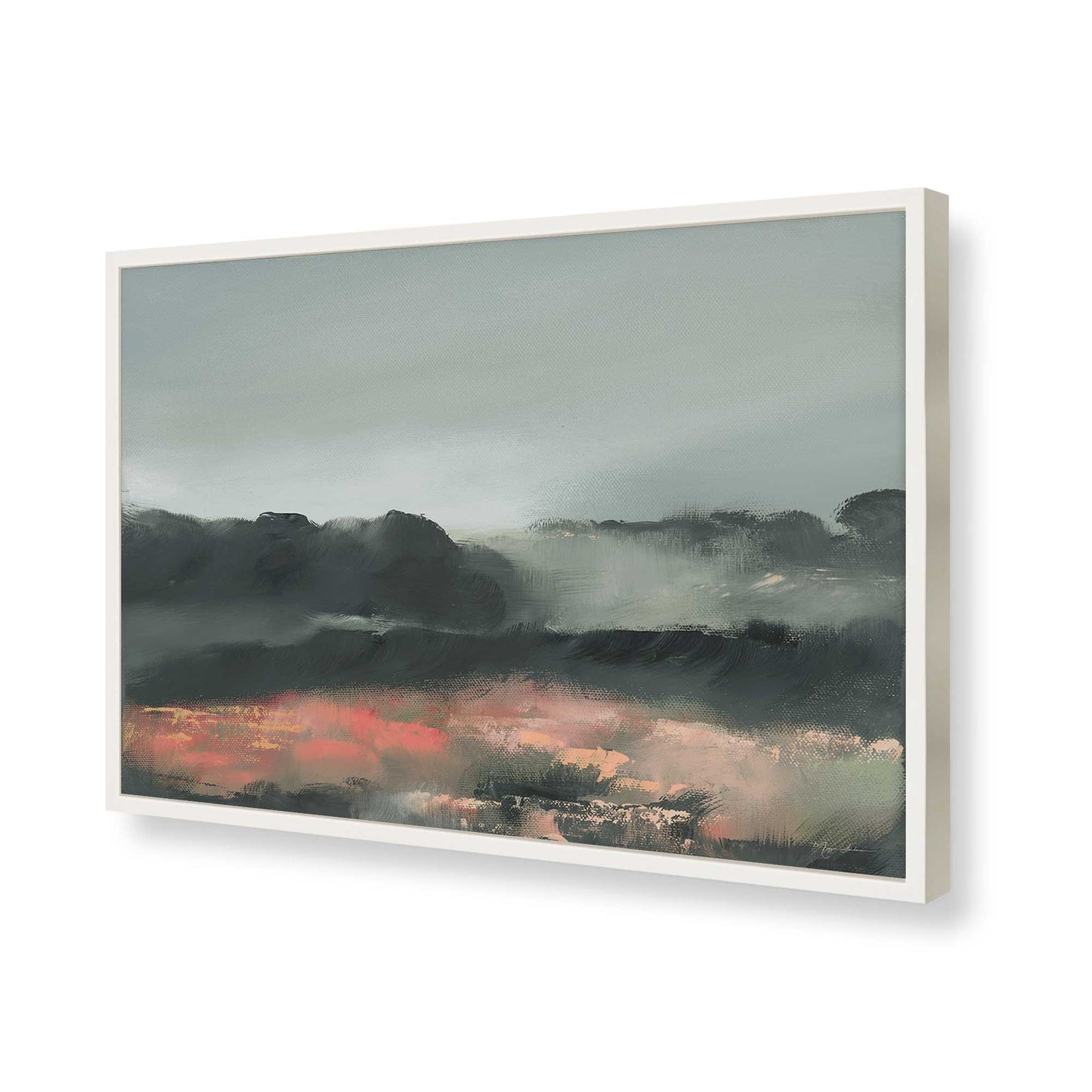 [Color:Opaque White], Picture of art in a Opaque White frame of the corner