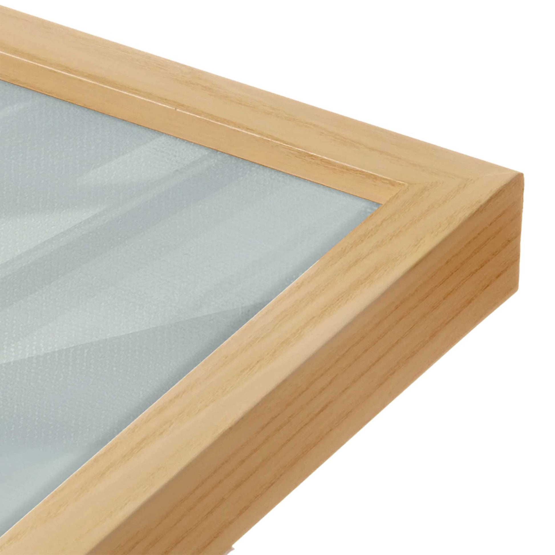 [Color:American Maple], Picture of art in a American Maple frame at an angle