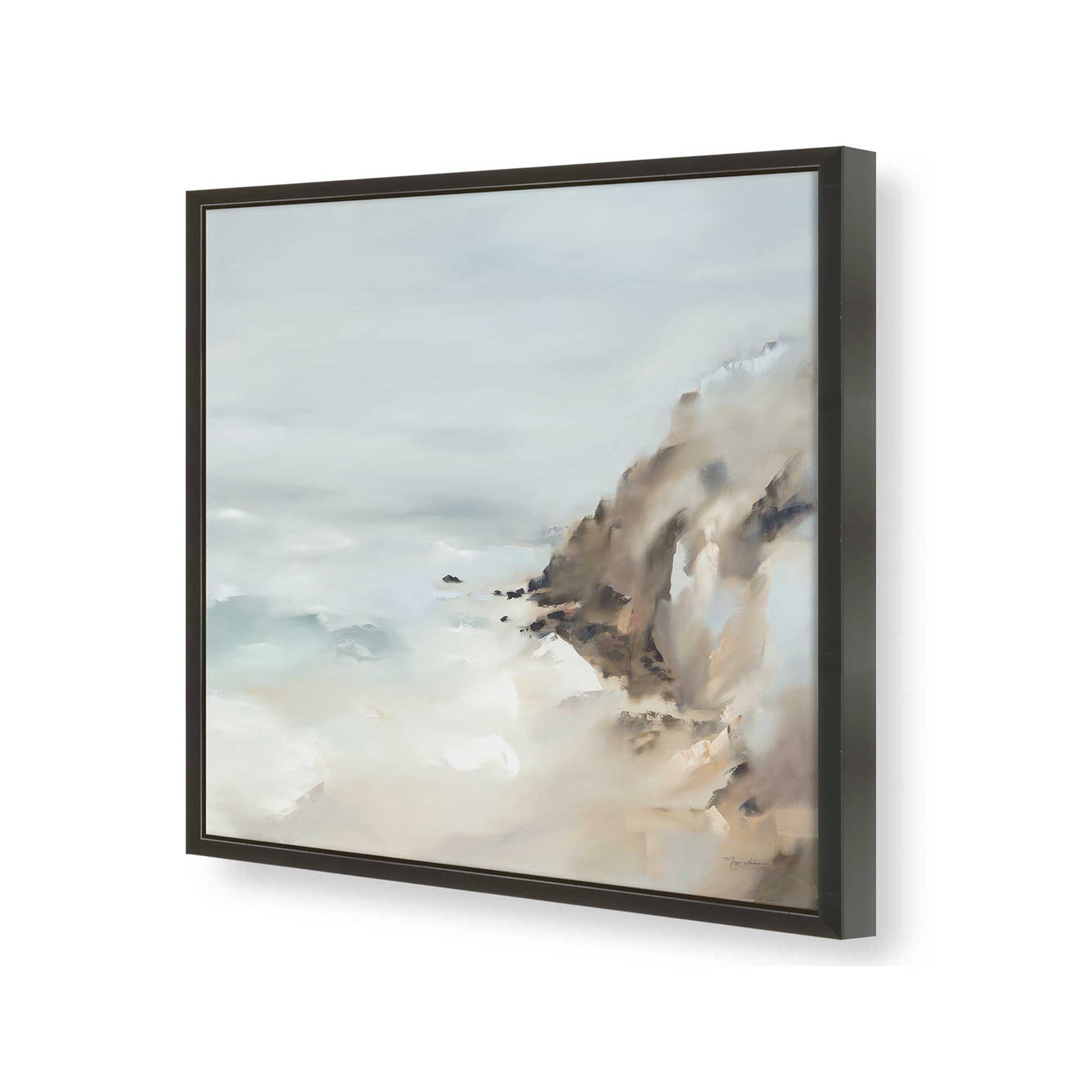[Color:Satin Black], Picture of art in a Satin Black frame of the corner