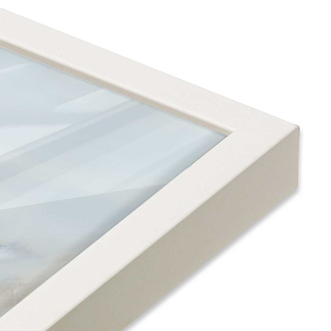 [Color:Opaque White], Picture of art in a Opaque White frame at an angle