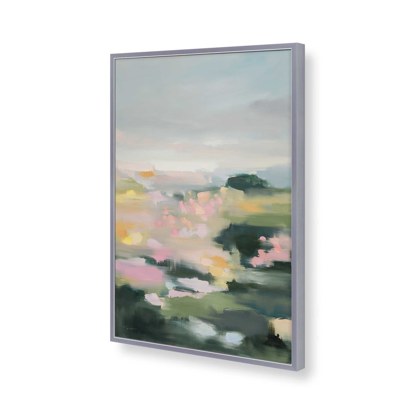 [Color:Polished Chrome], Picture of art in a Polished Chrome frame of the corner