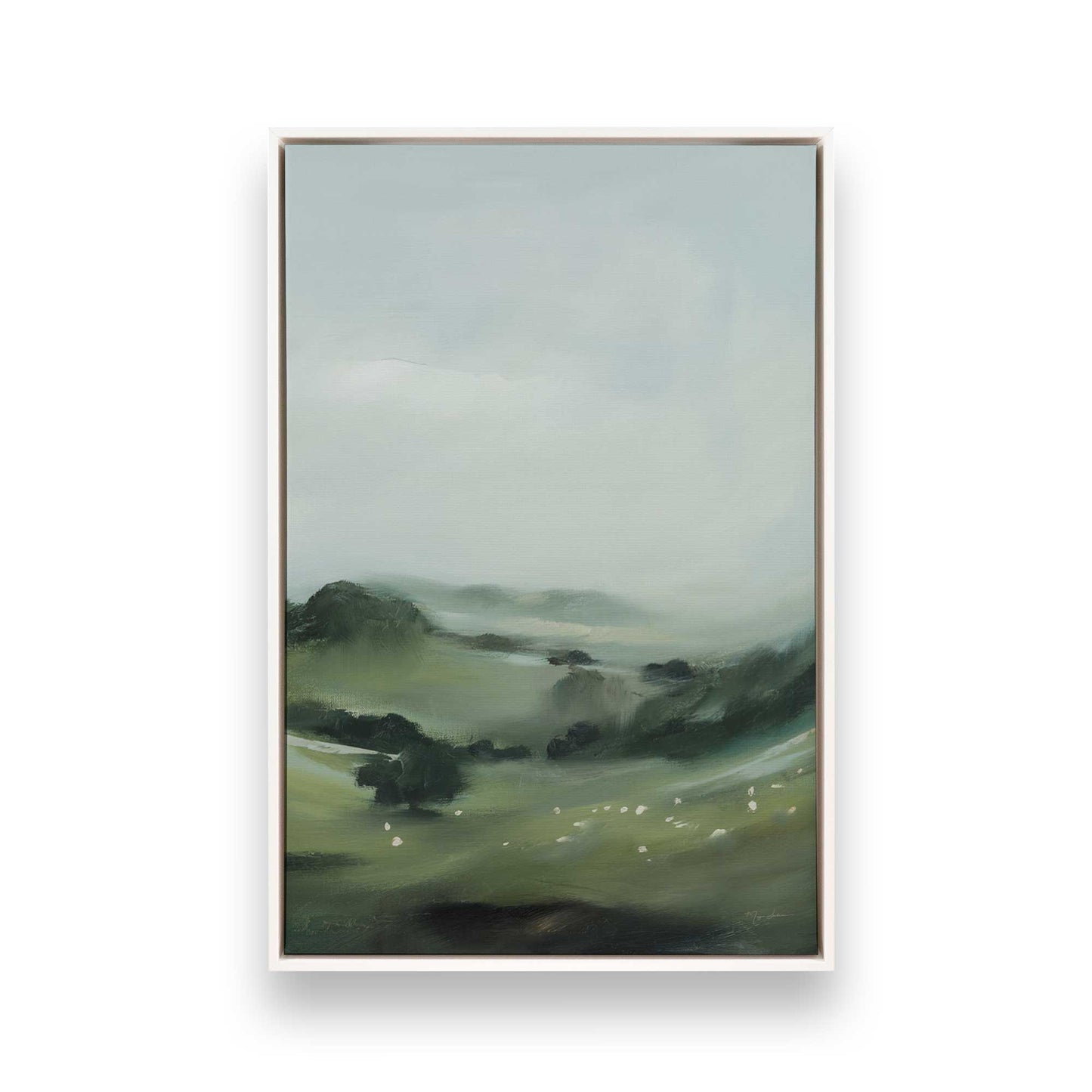 [Color:Opaque White], Picture of art in a White frame
