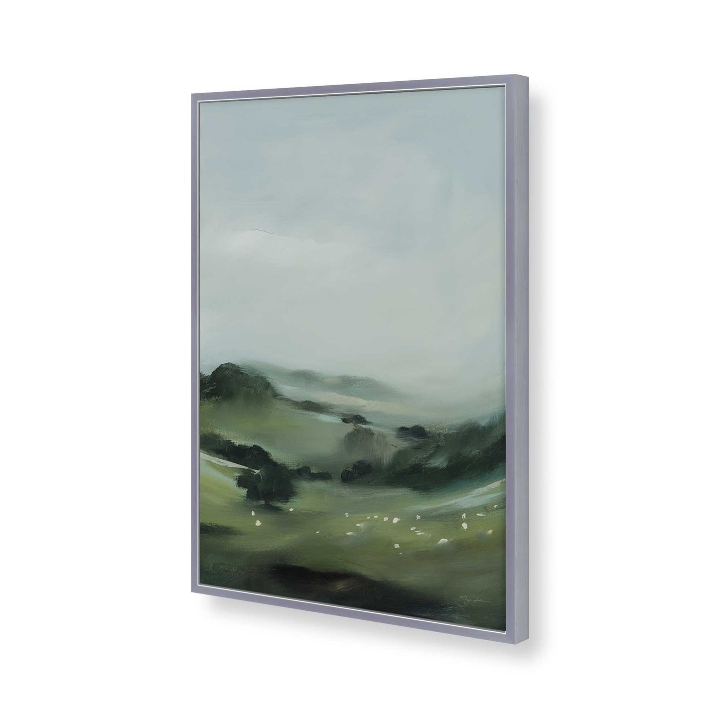 [Color:Polished Chrome], Picture of art in a Polished Chrome frame of the corner