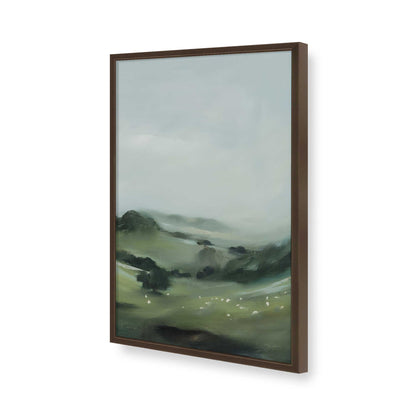 [Color:Brown], Picture of art in a Brown frame of the corner