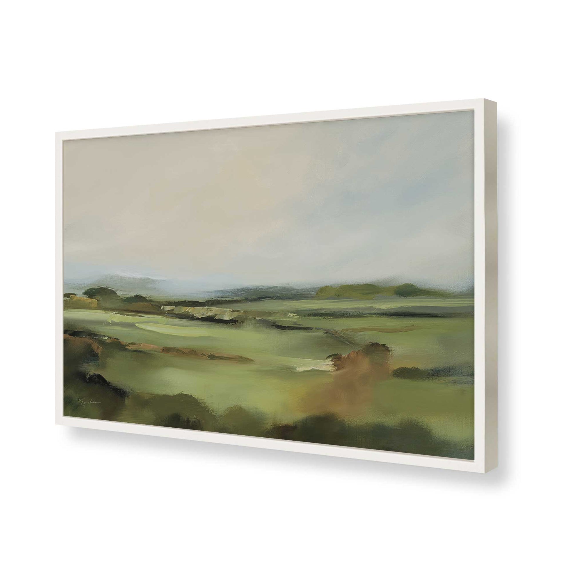 [Color:Opaque White], Picture of art in a Opaque White frame of the corner