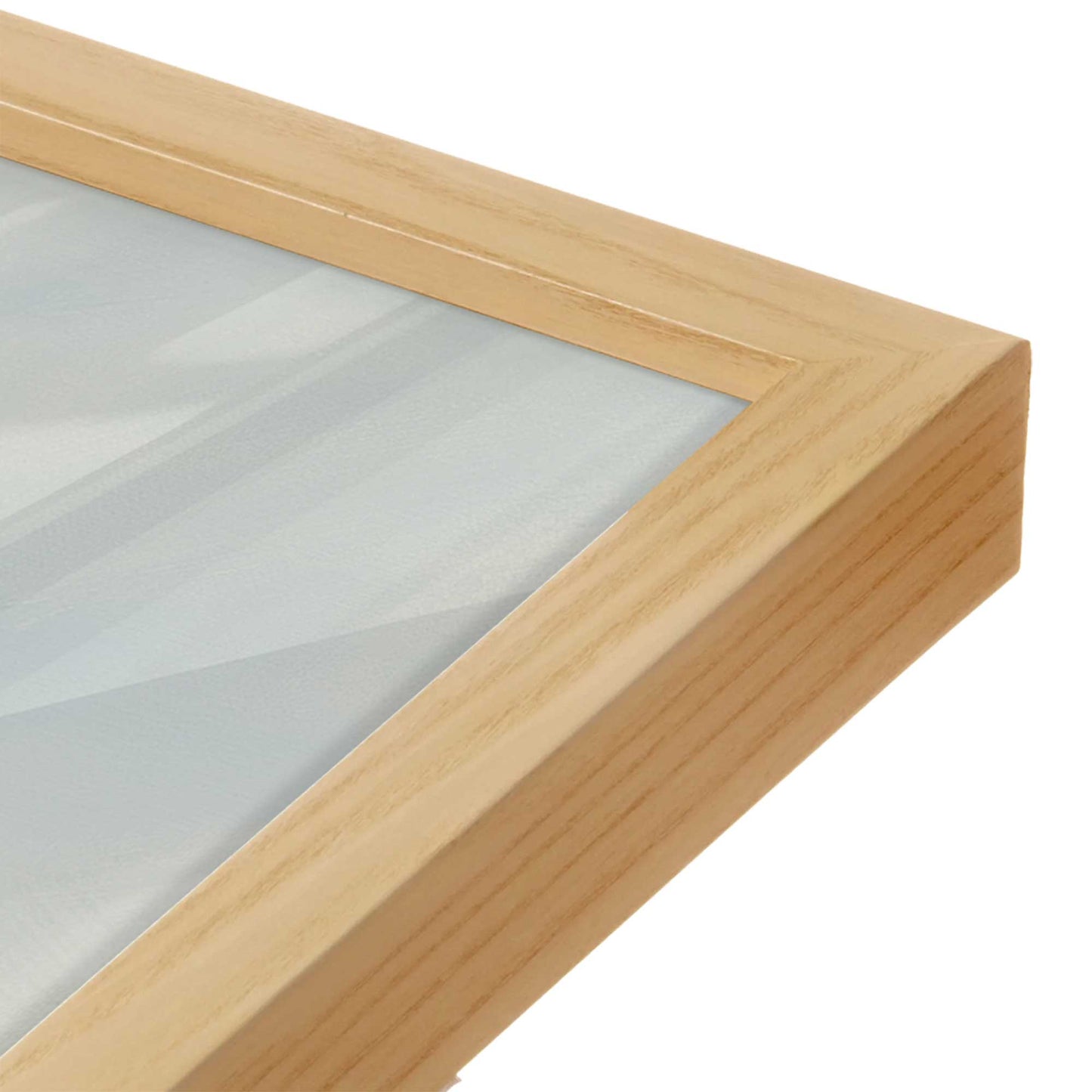 [Color:American Maple], Picture of art in a American Maple frame at an angle