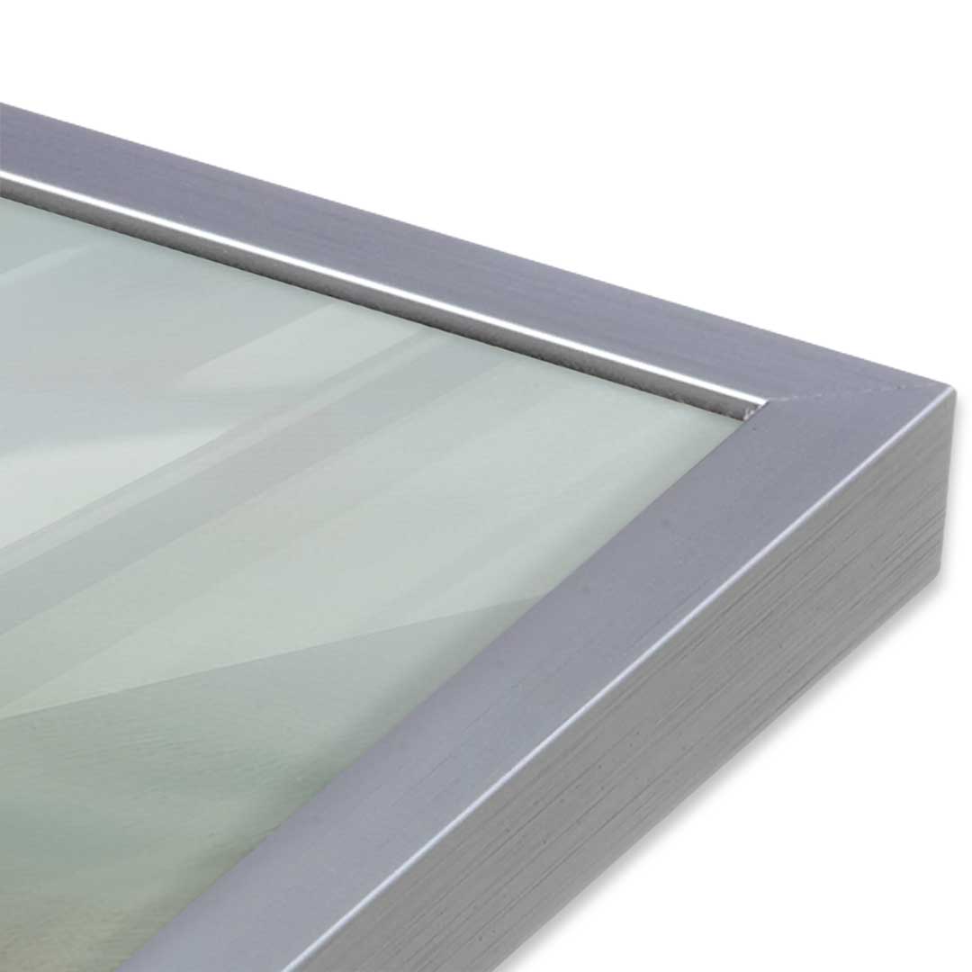[Color:Polished Chrome], Picture of art in a Polished Chrome frame at an angle