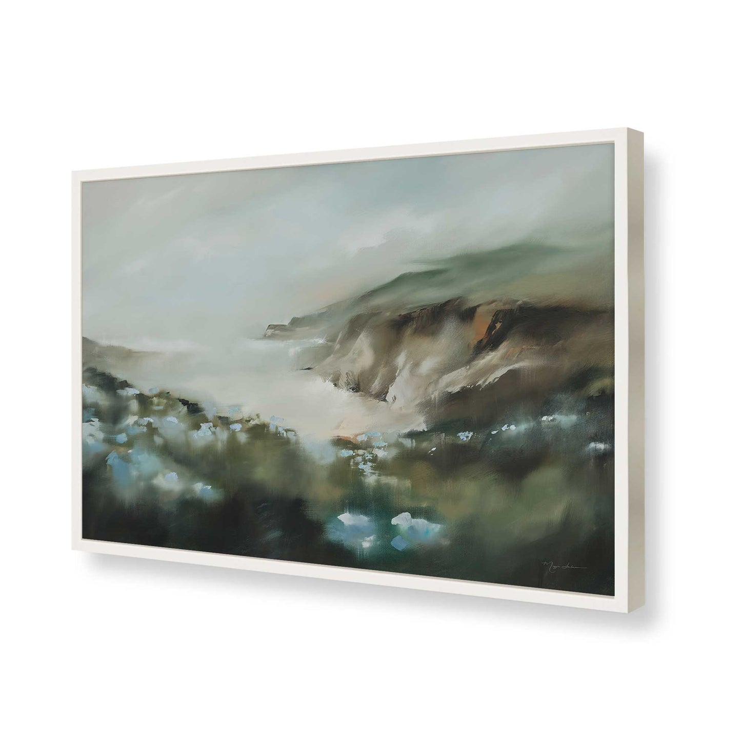 [Color:Opaque White], Picture of art in a Opaque White frame of the corner