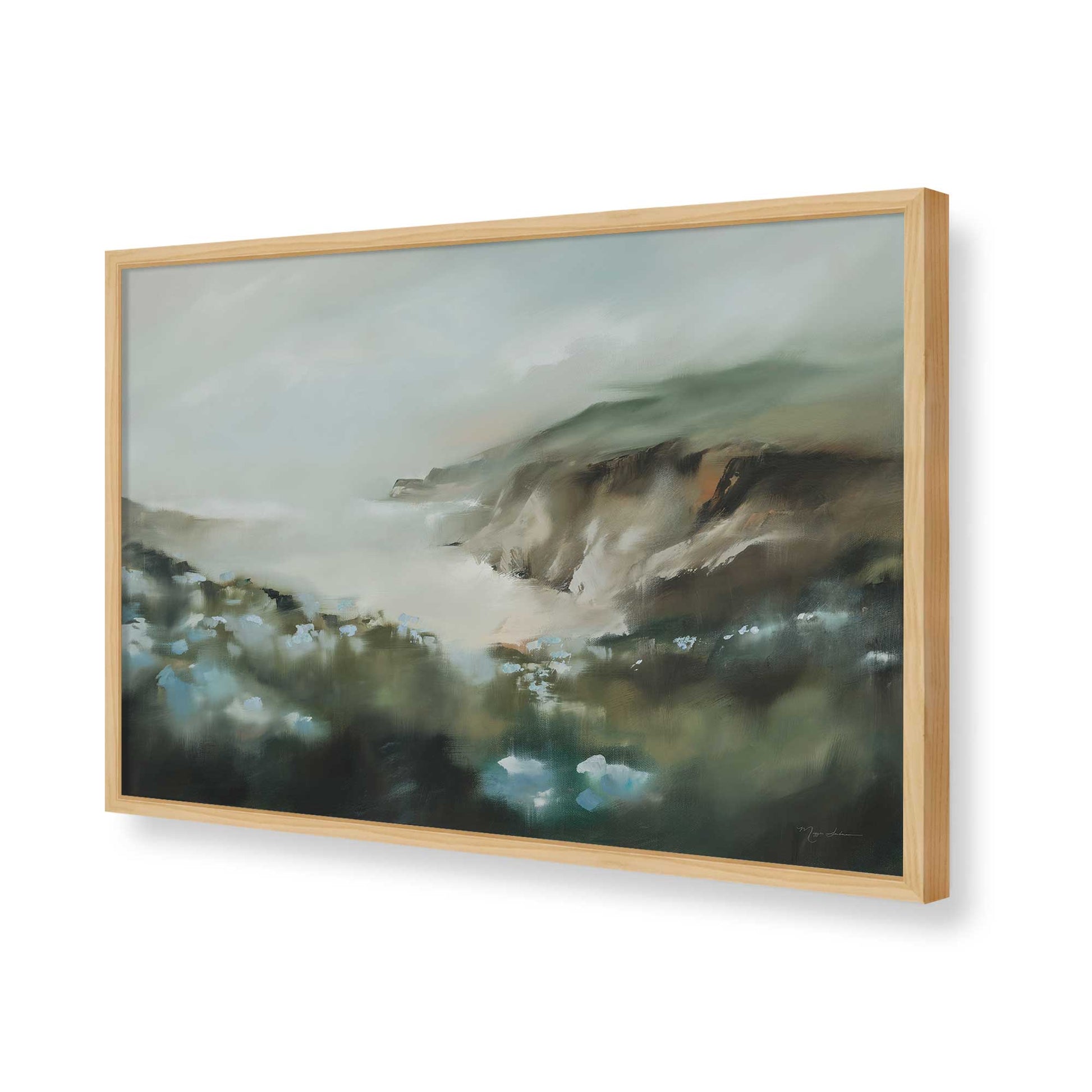 [Color:American Maple], Picture of art in a American Maple frame of the corner
