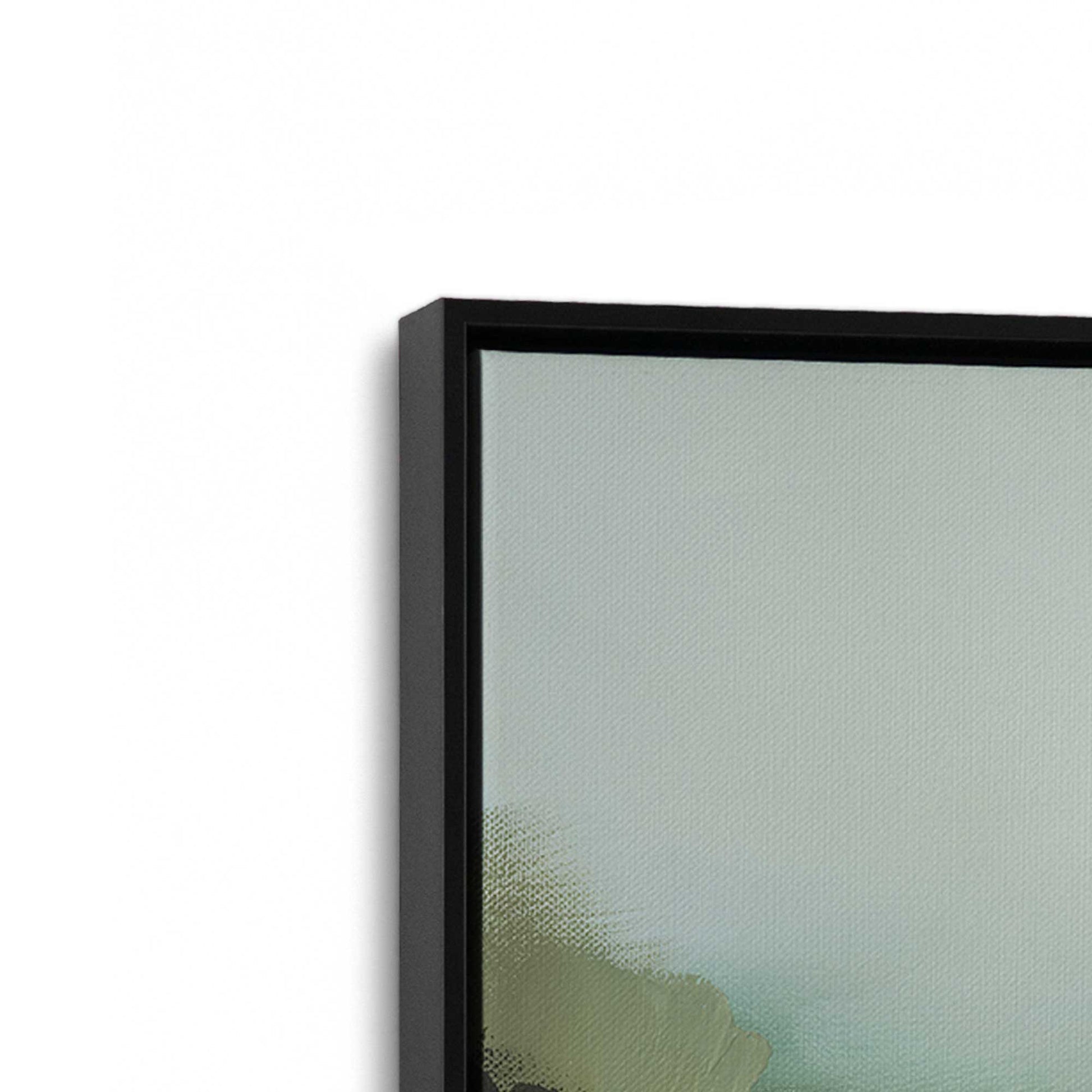 [Color:Satin Black], Picture of art in a Satin Black frame at an angle