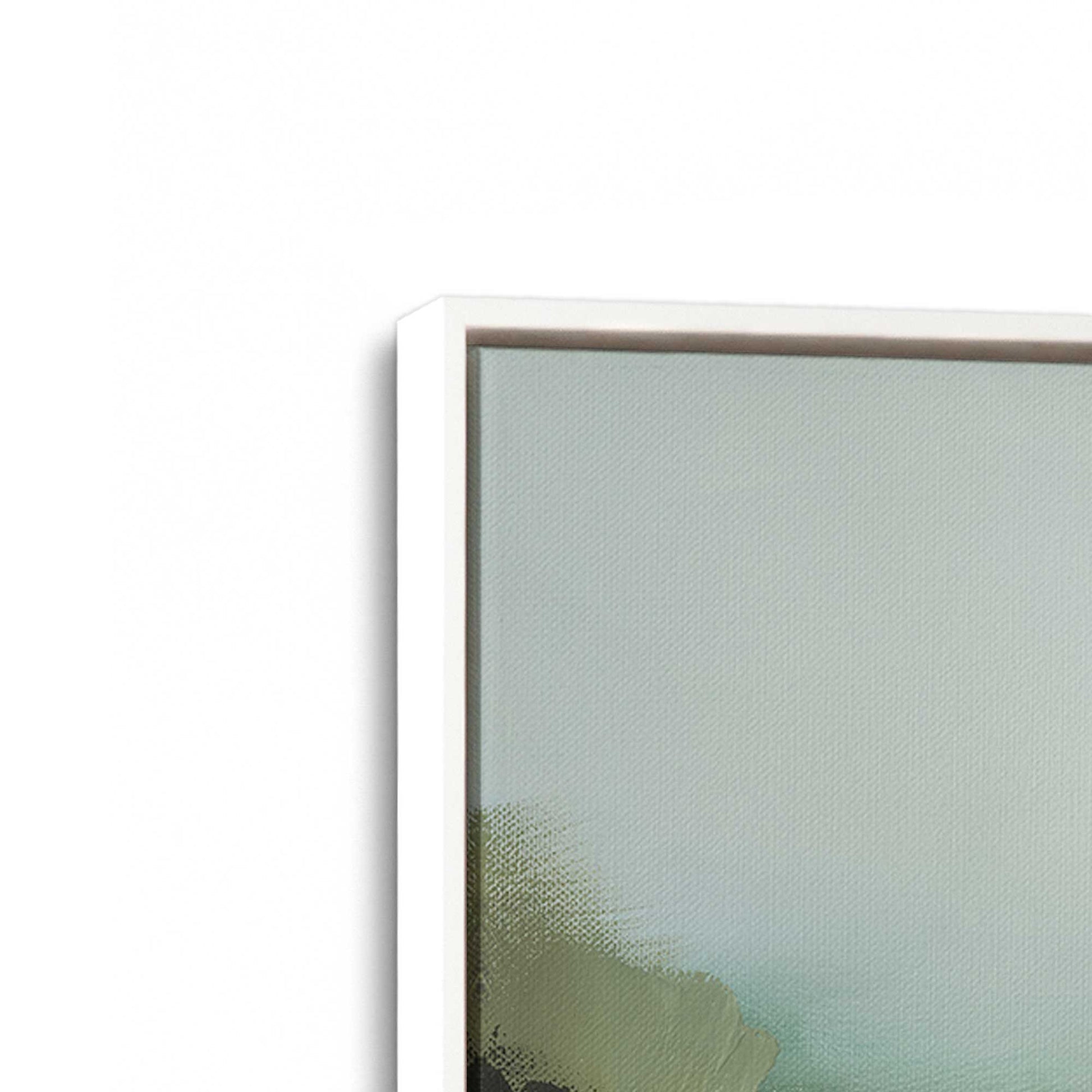 [Color:Opaque White], Picture of art in a White frame at an angle