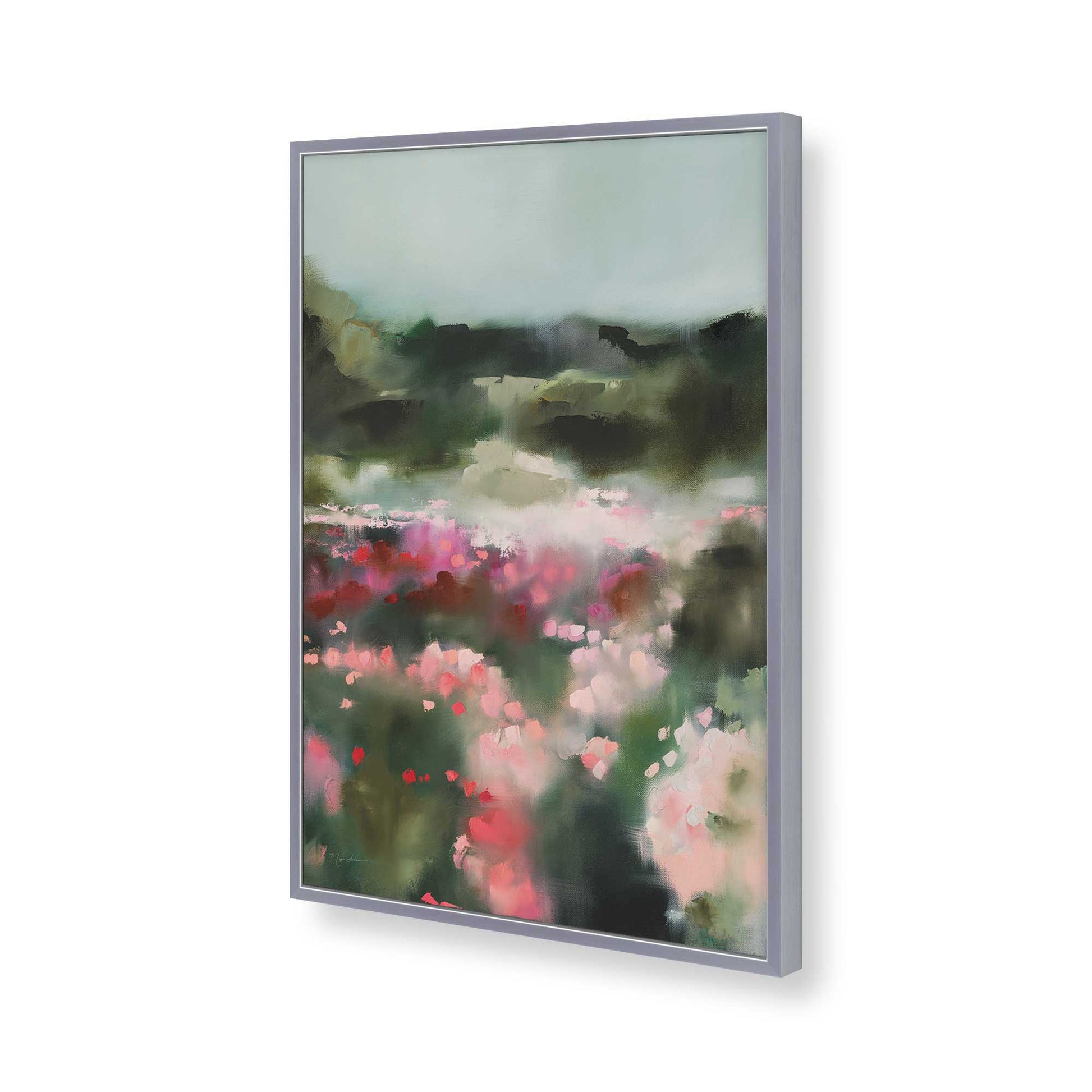 [Color:Polished Chrome], Picture of art in a Polished Chrome frame of the corner