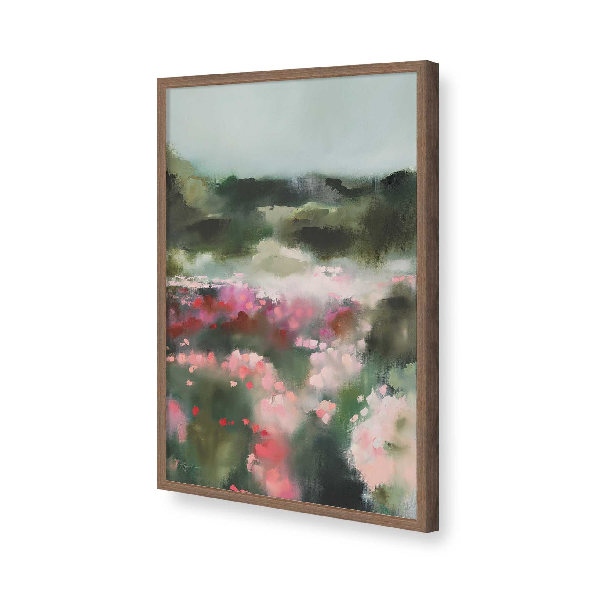 [Color:Walnut], Picture of art in a Walnut frame of the corner