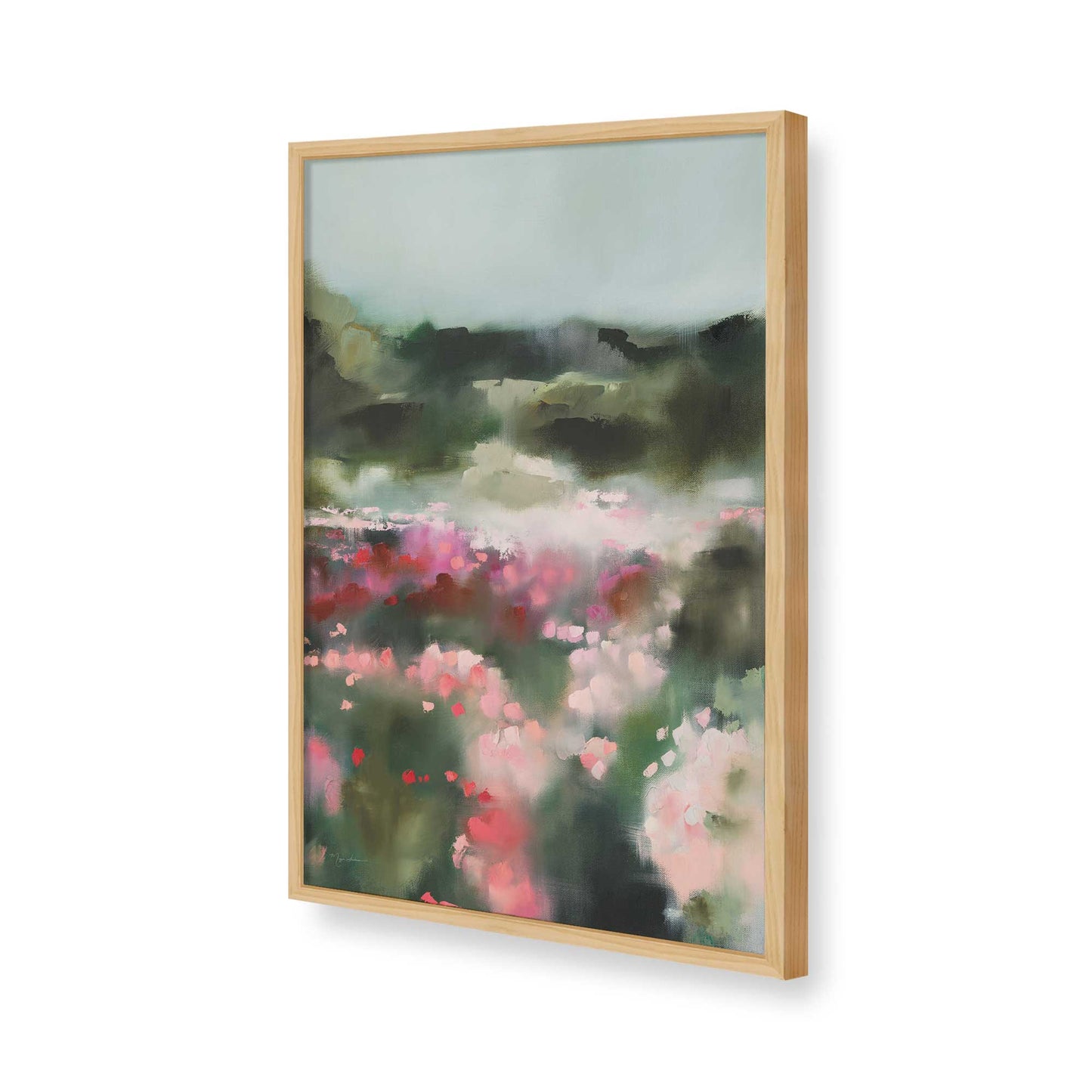 [Color:American Maple], Picture of art in a American Maple frame of the corner