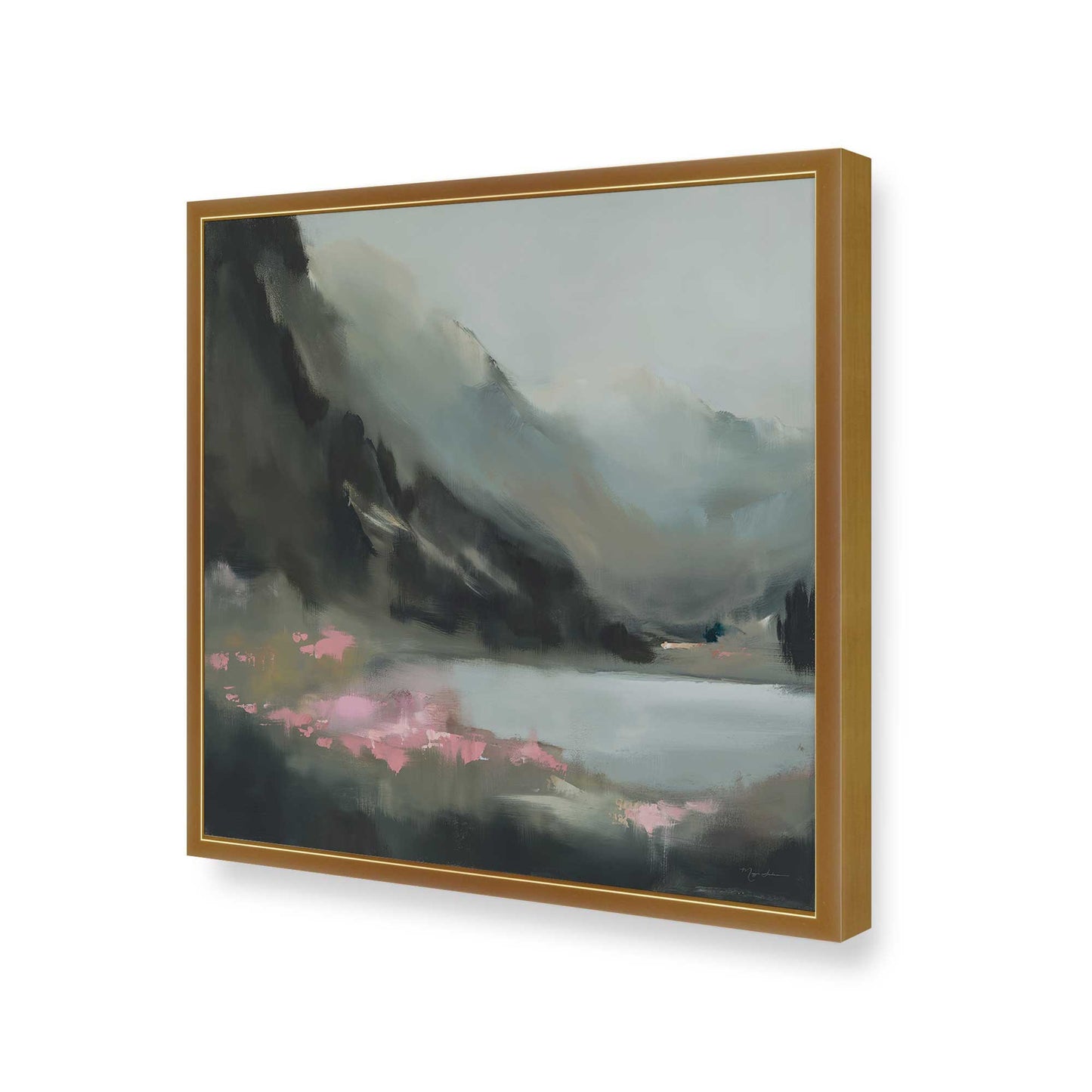 [Color:Polished Gold], Picture of art in a Polished Gold frame of the corner