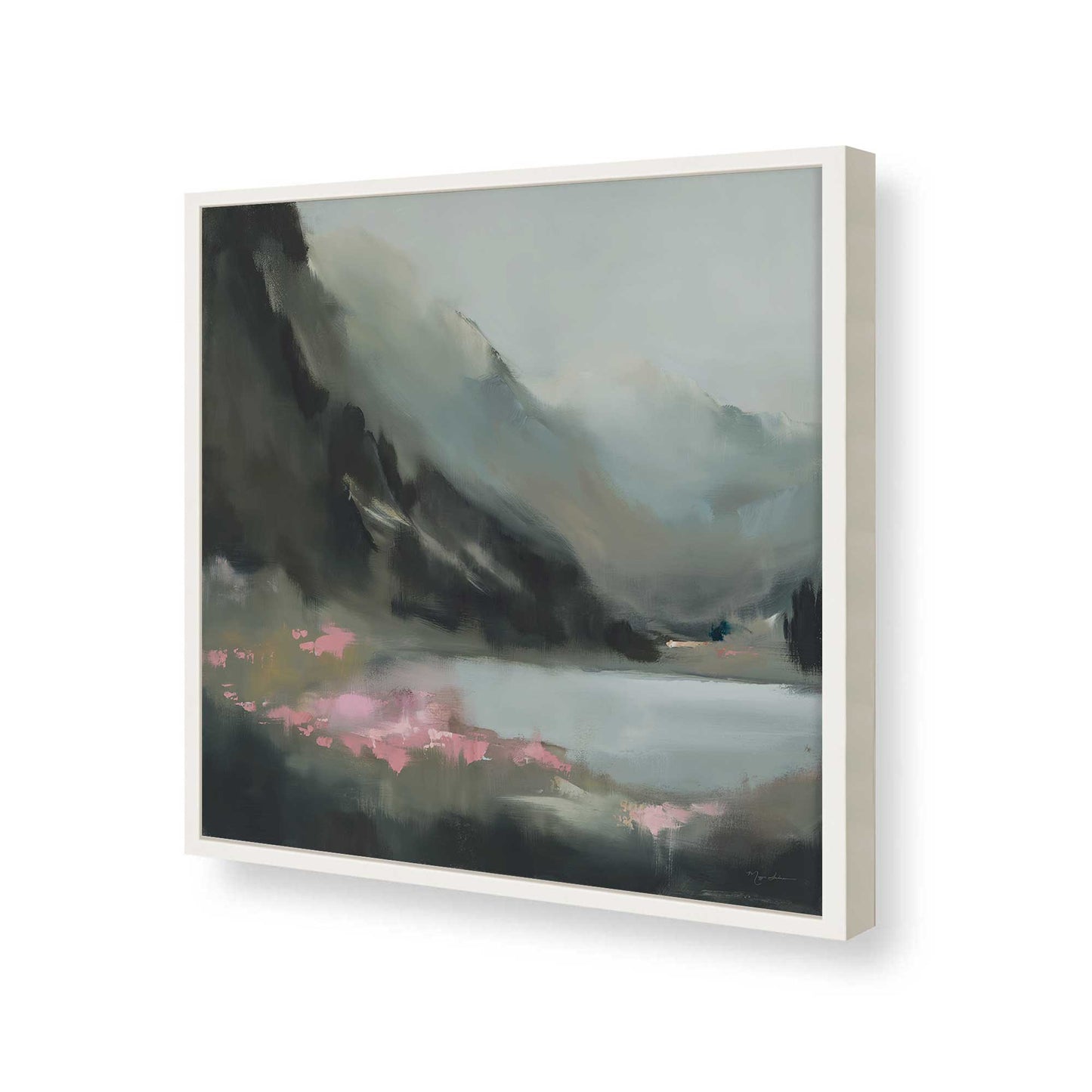 [Color:Opaque White], Picture of art in a Opaque White frame of the corner