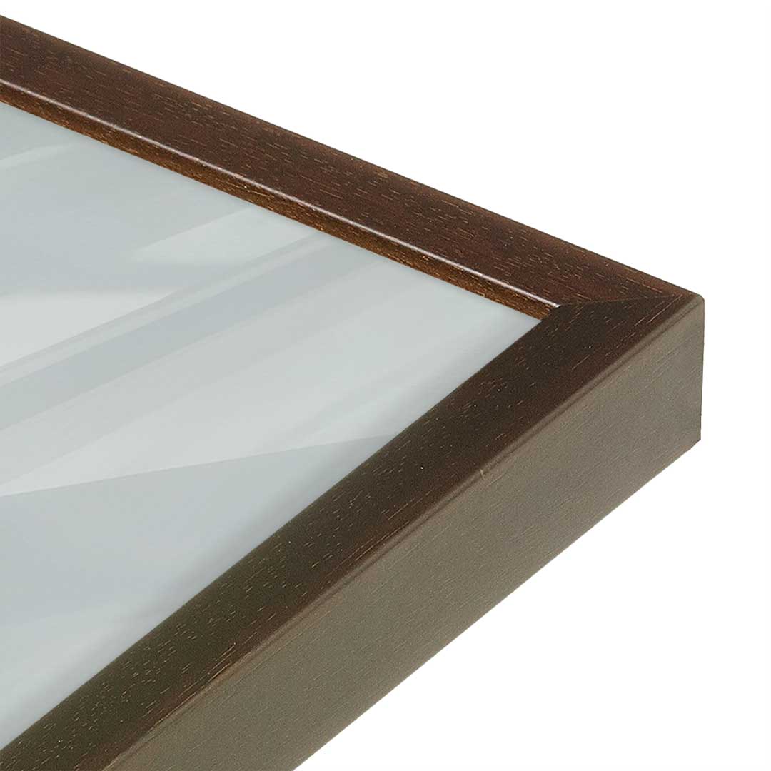 [Color:Espresso], Picture of art in a Espresso frame at an angle