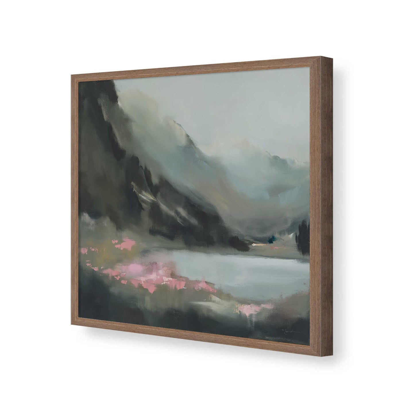 [Color:Walnut], Picture of art in a Walnut frame of the corner