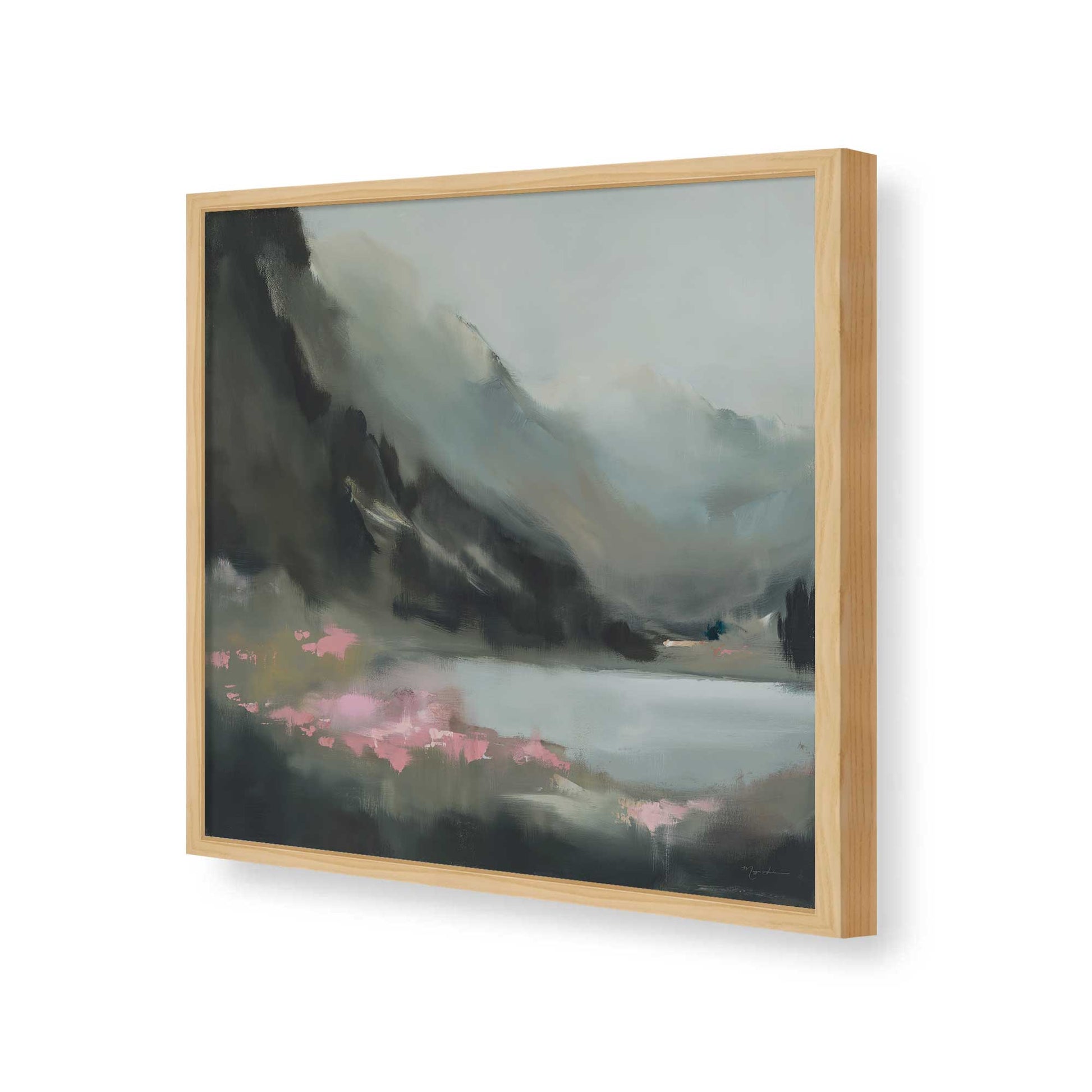 [Color:American Maple], Picture of art in a American Maple frame of the corner