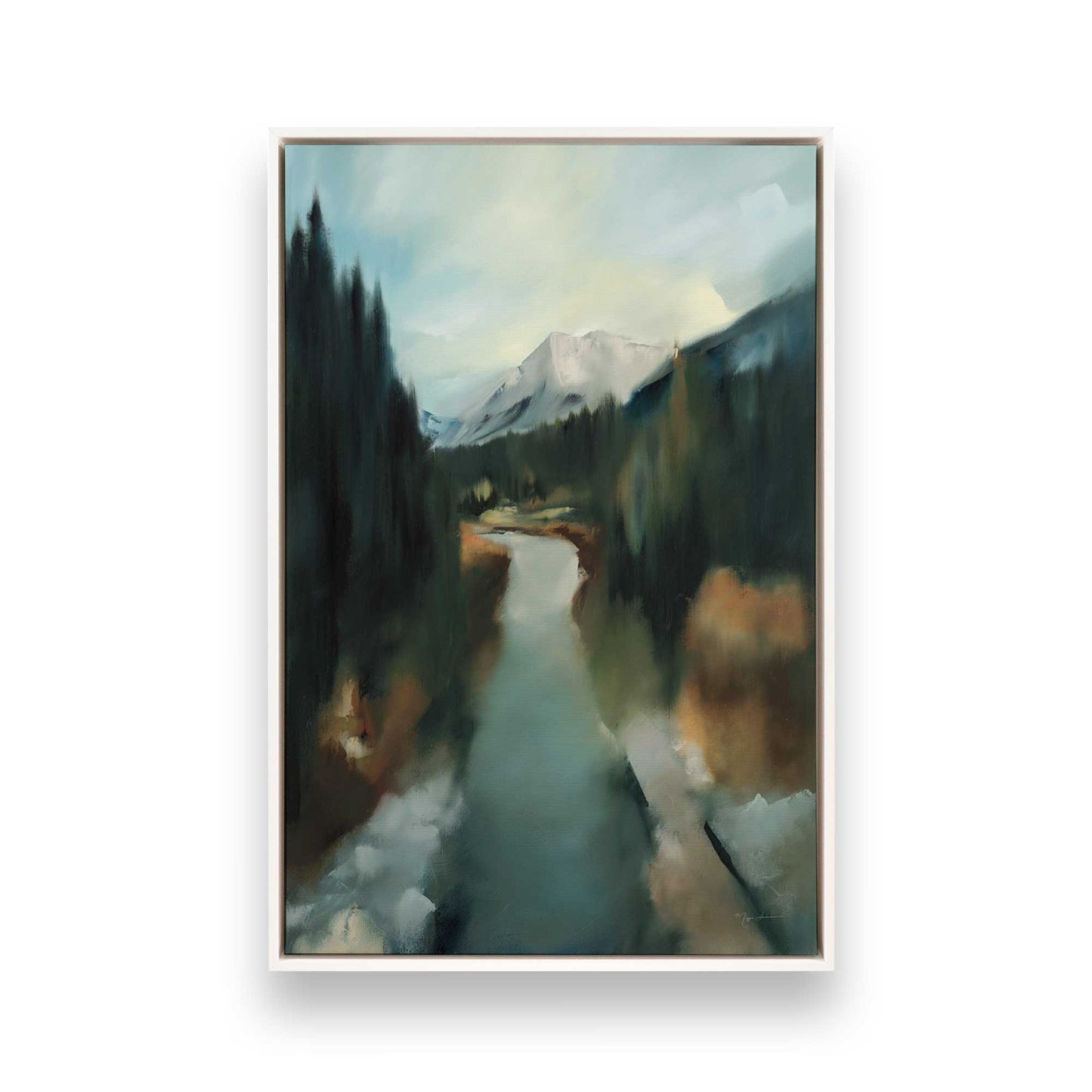 [Color:Opaque White], Picture of art in a White frame