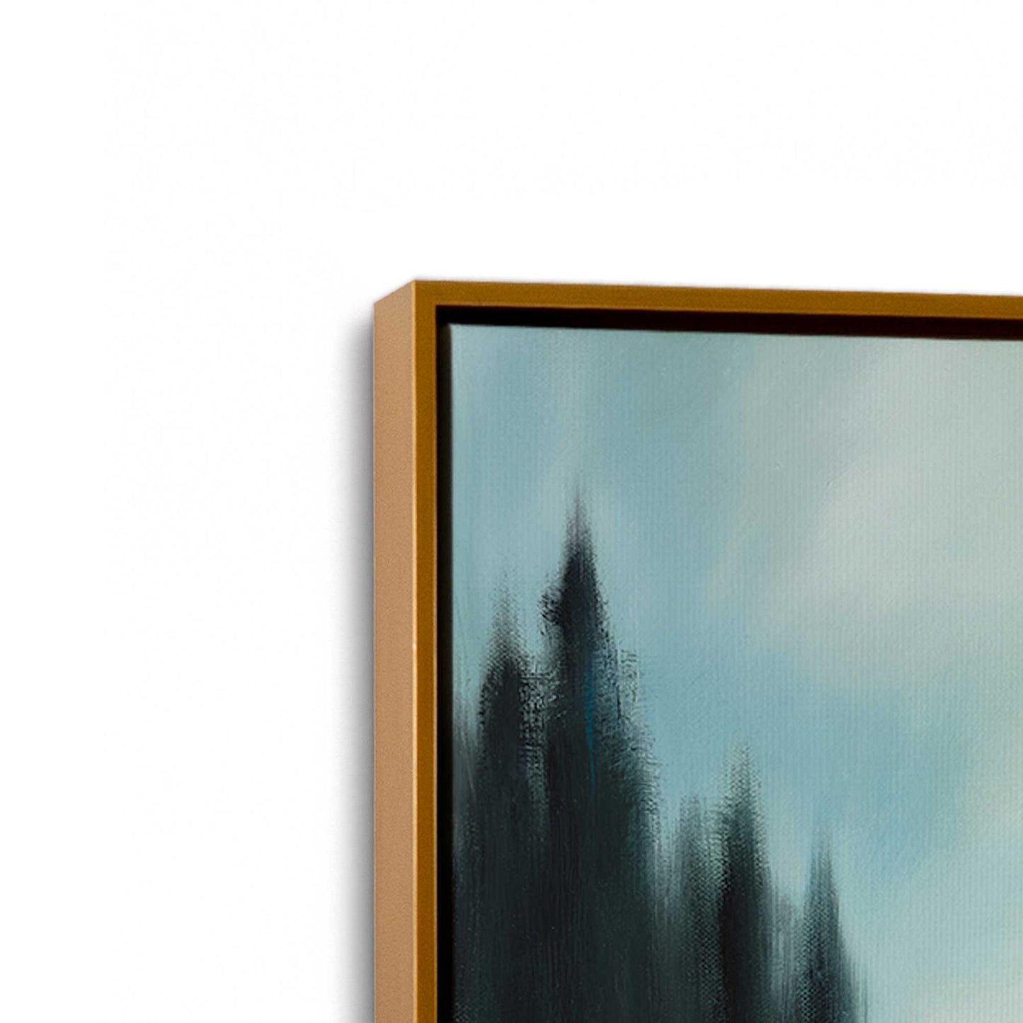 [Color:Polished Gold], Picture of art in a Polished Gold frame at an angle