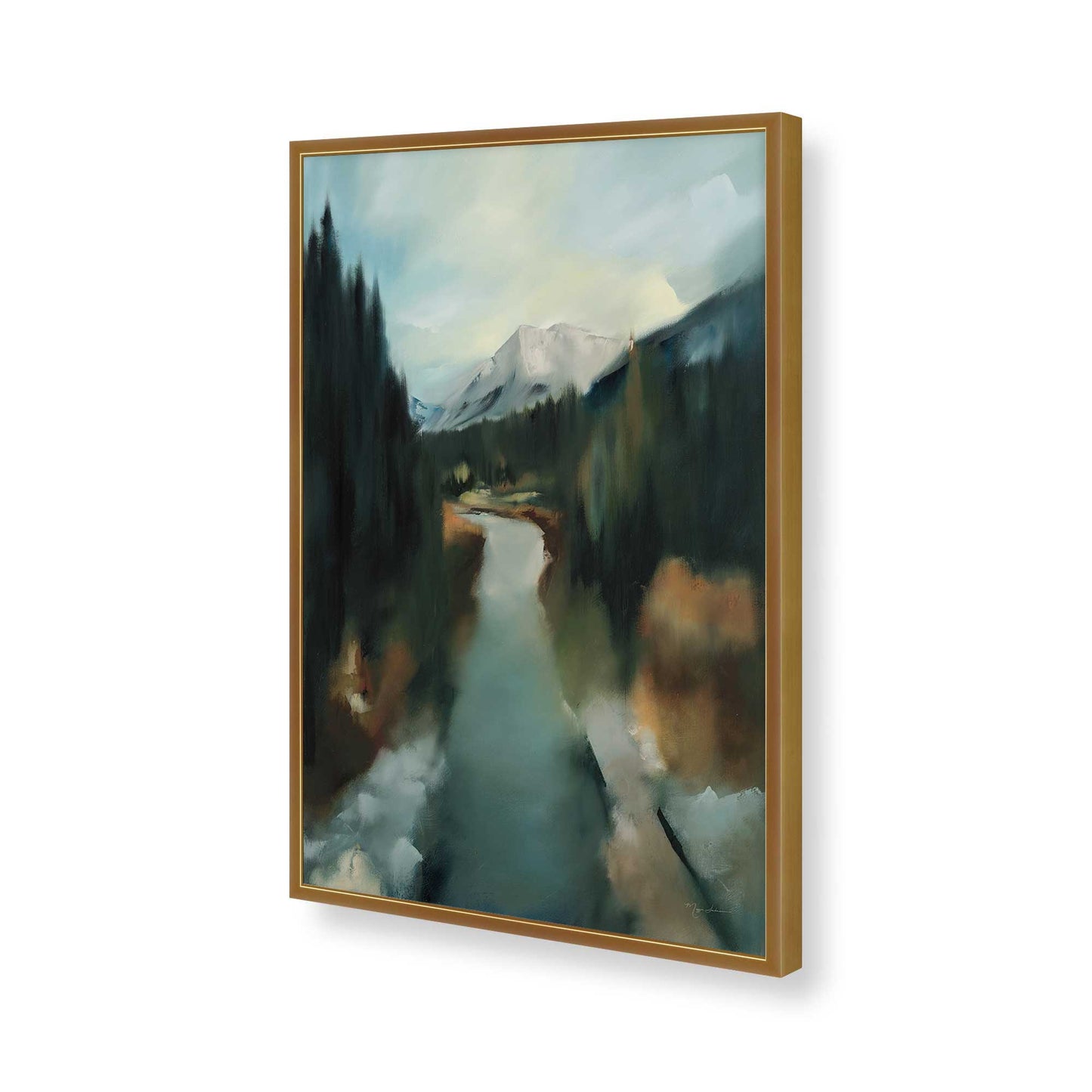 [Color:Polished Gold], Picture of art in a Polished Gold frame of the corner