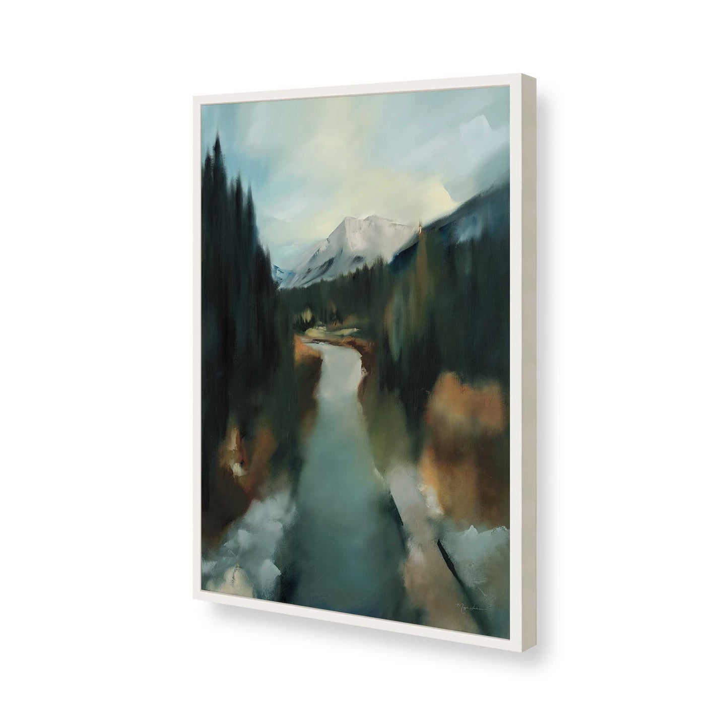 [Color:Opaque White], Picture of art in a Opaque White frame of the corner