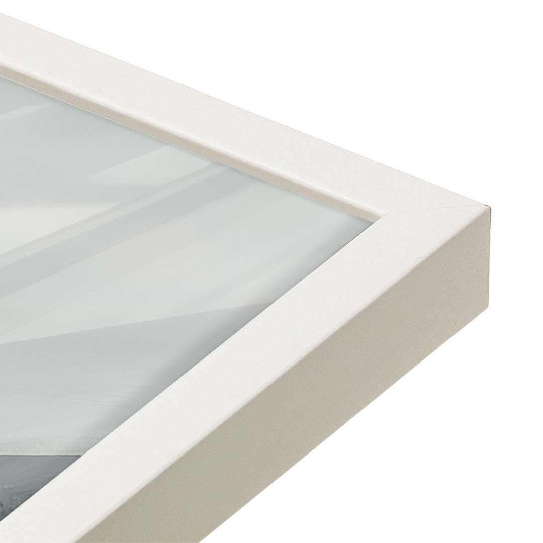 [Color:Opaque White], Picture of art in a Opaque White frame at an angle