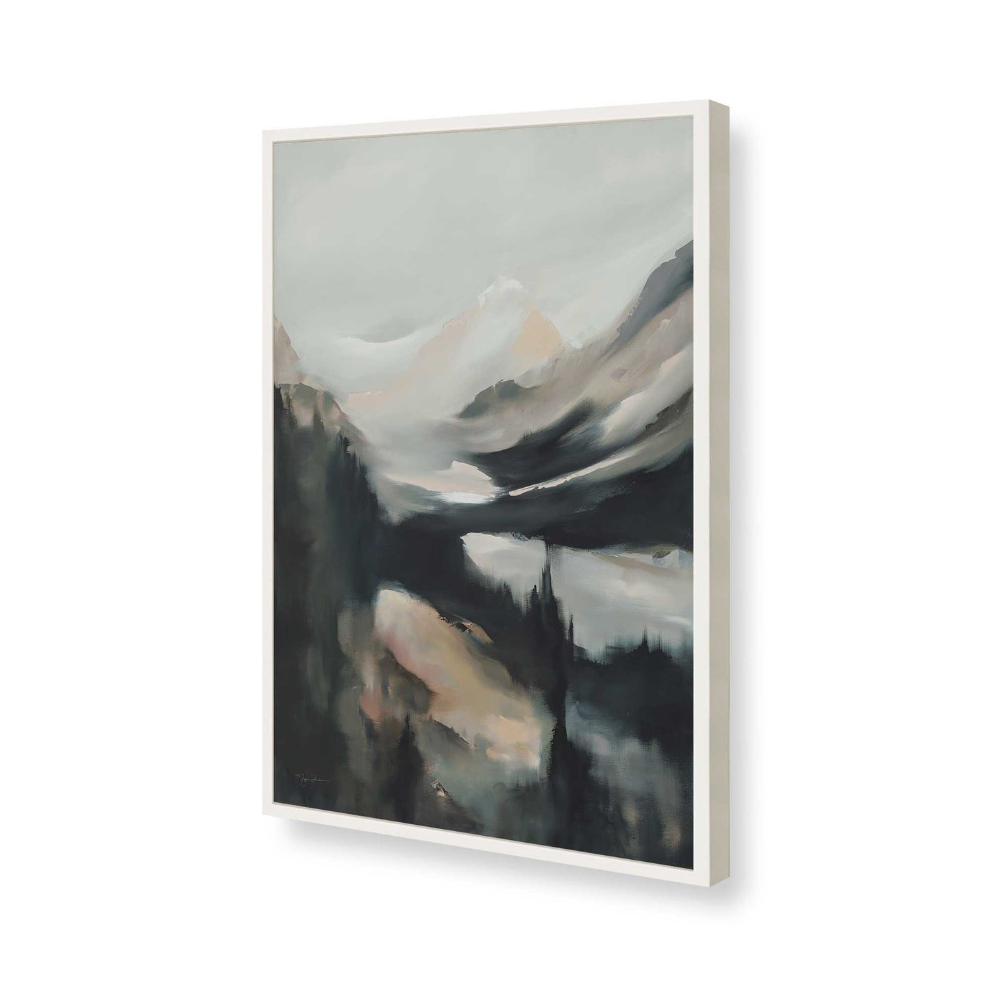 [Color:Opaque White], Picture of art in a Opaque White frame of the corner