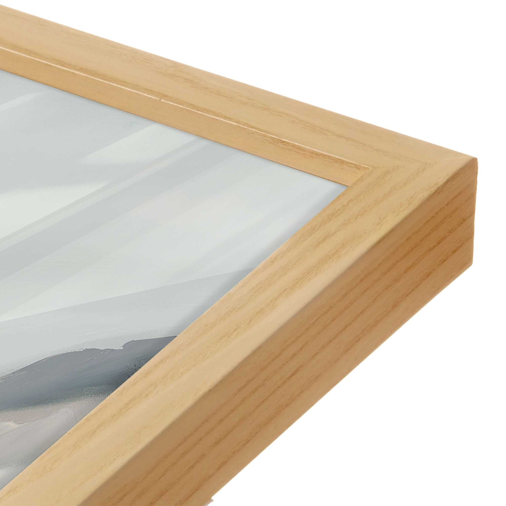 [Color:American Maple], Picture of art in a American Maple frame at an angle