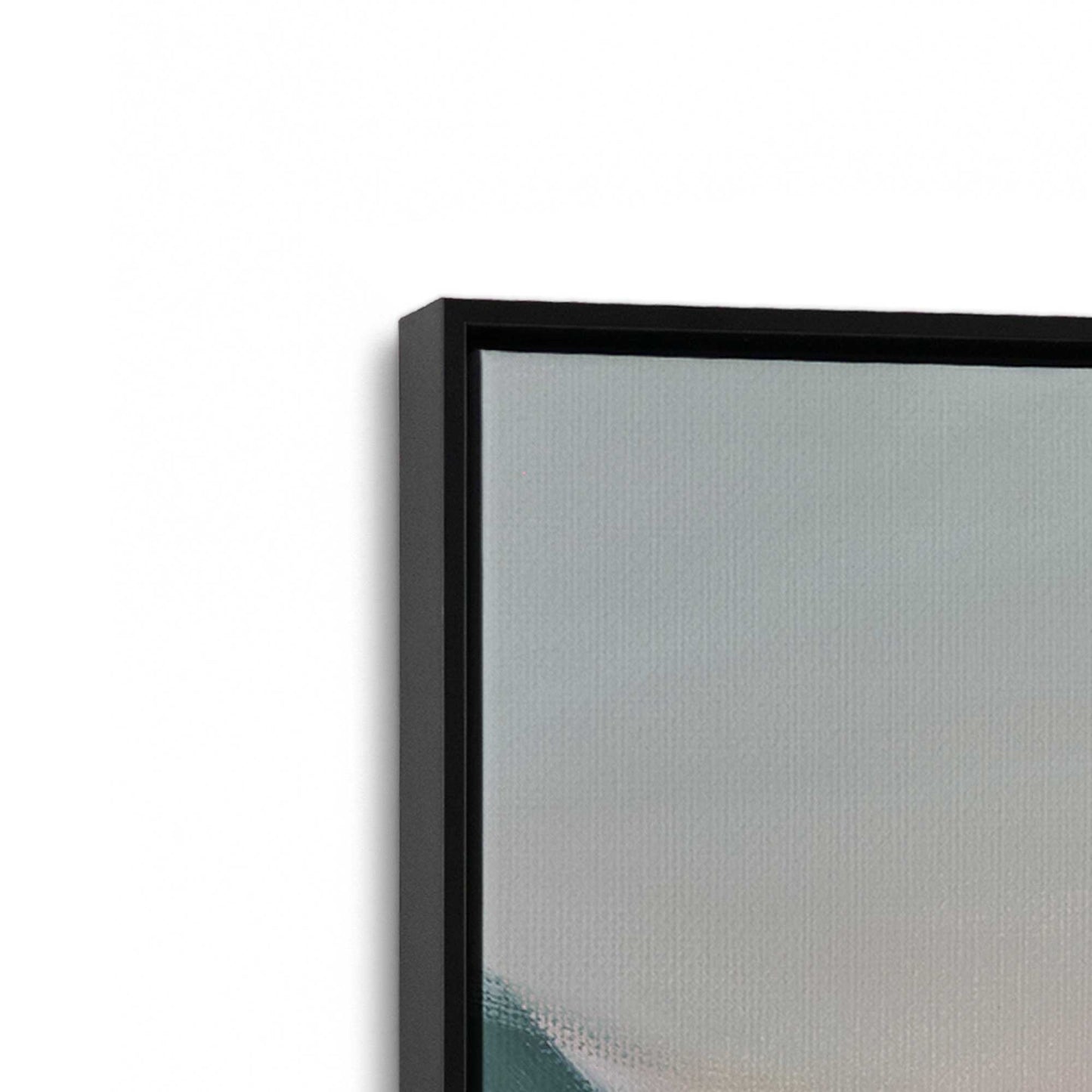 [Color:Satin Black], Picture of art in a Satin Black frame at an angle