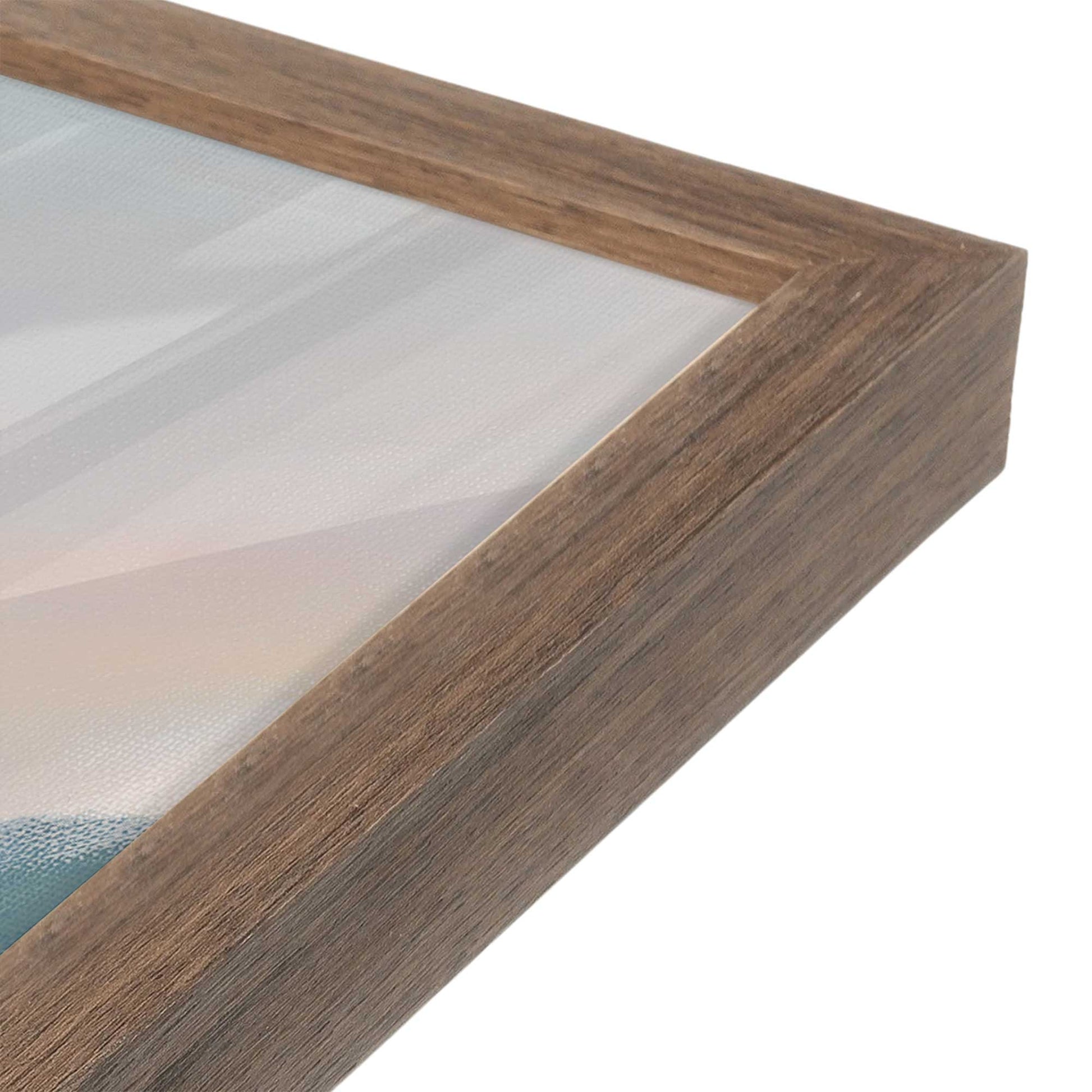 [Color:Walnut], Picture of art in a Walnut frame at an angle