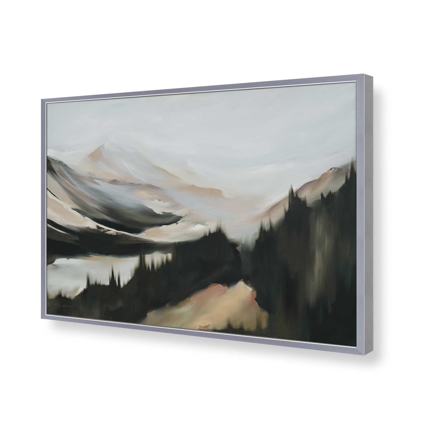 [Color:Polished Chrome], Picture of art in a Polished Chrome frame of the corner