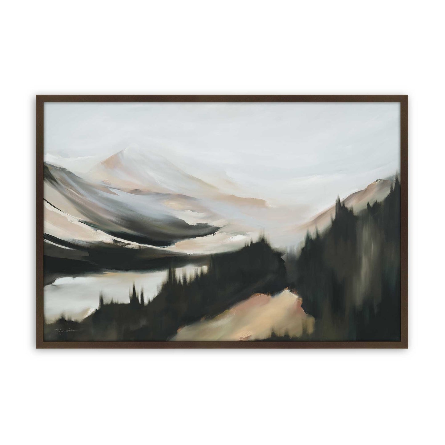 [Color:Brown], Picture of art in a Brown frame