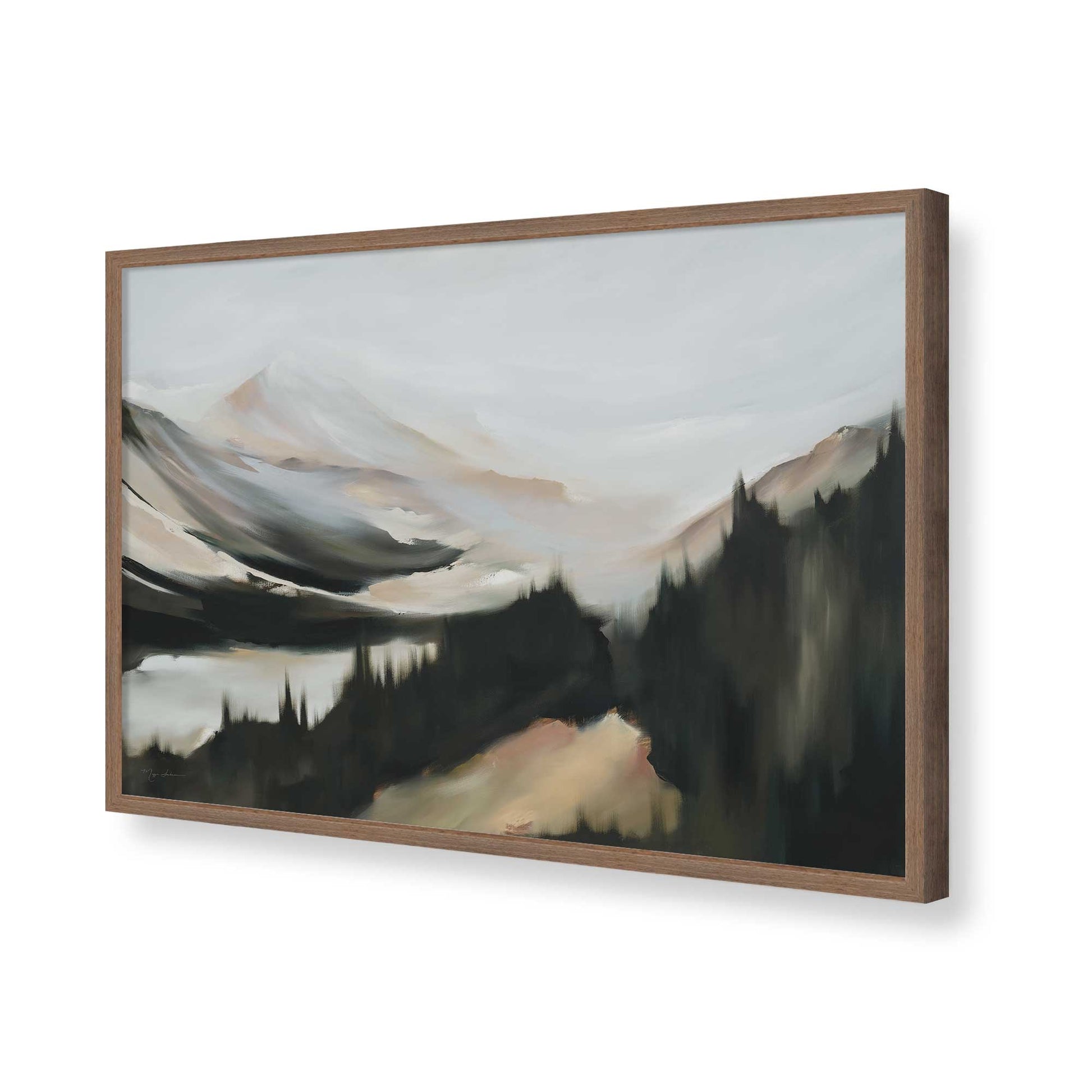 [Color:Walnut], Picture of art in a Walnut frame of the corner