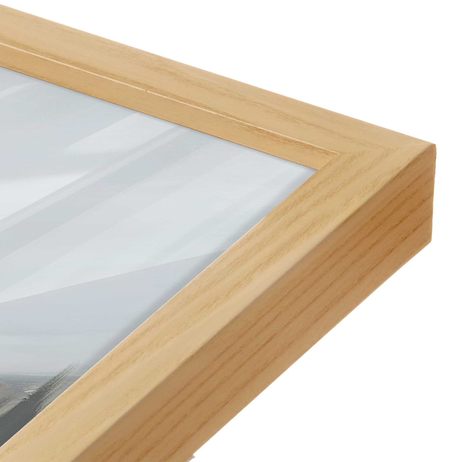 [Color:American Maple], Picture of art in a American Maple frame at an angle