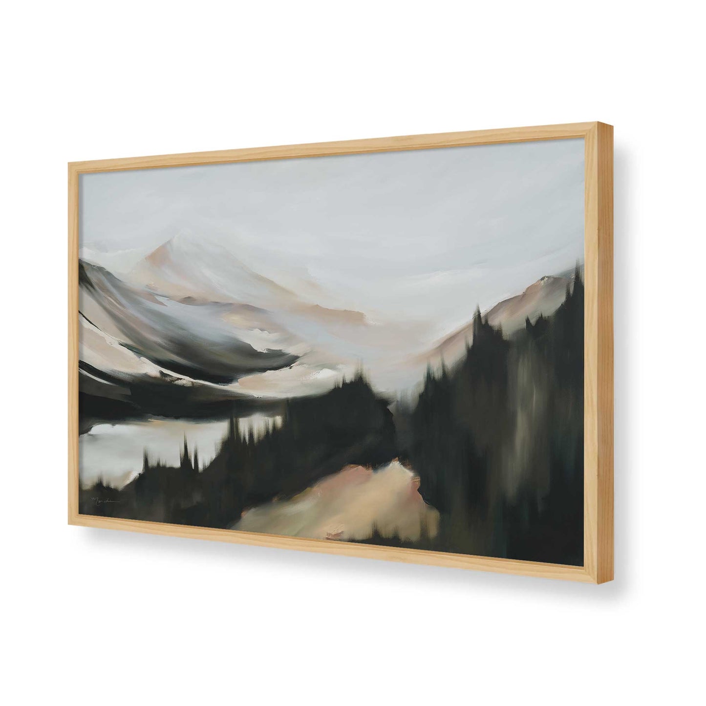 [Color:American Maple], Picture of art in a American Maple frame of the corner